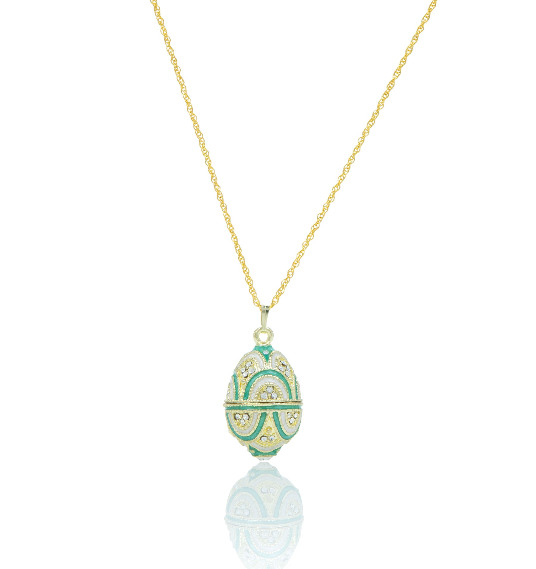 Keren Kopal Gold & Light Blue Egg Pendant Necklace