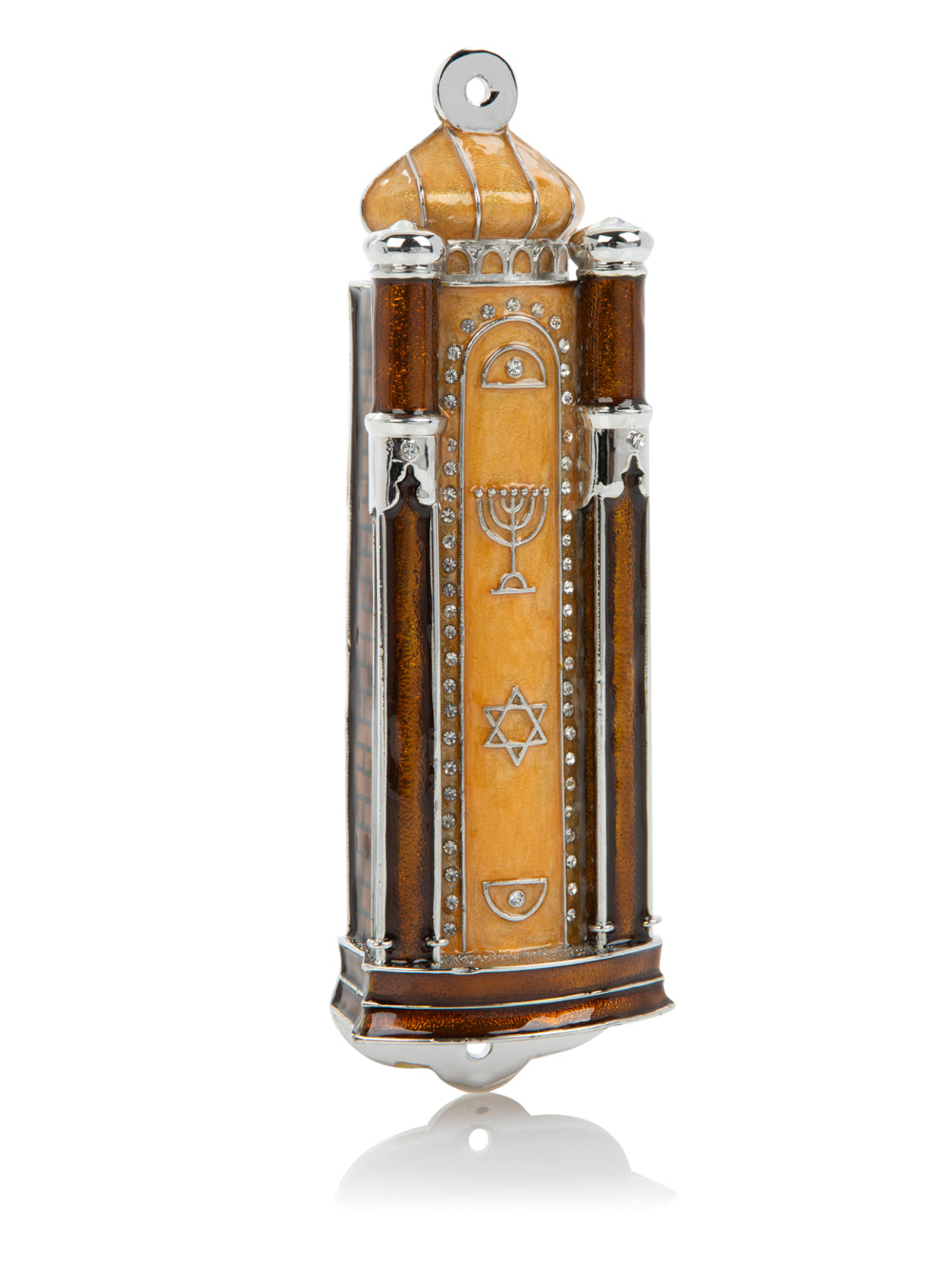 Keren Kopal Brown Modern Holy Ark Mezuzah