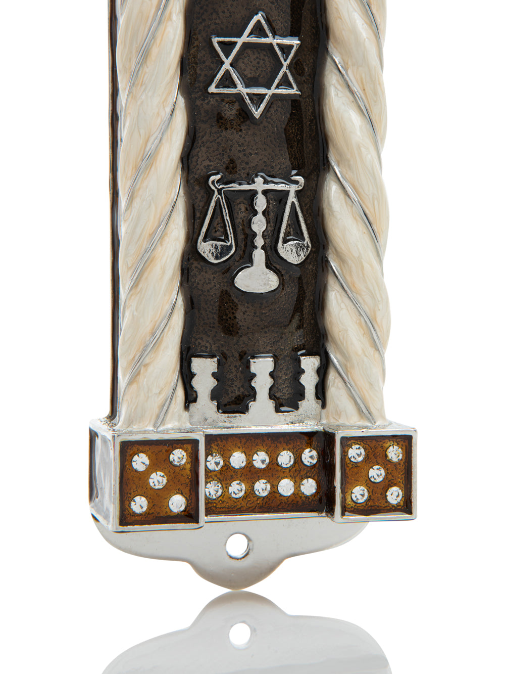 Keren Kopal Brown Modern Judaica Mezuzah
