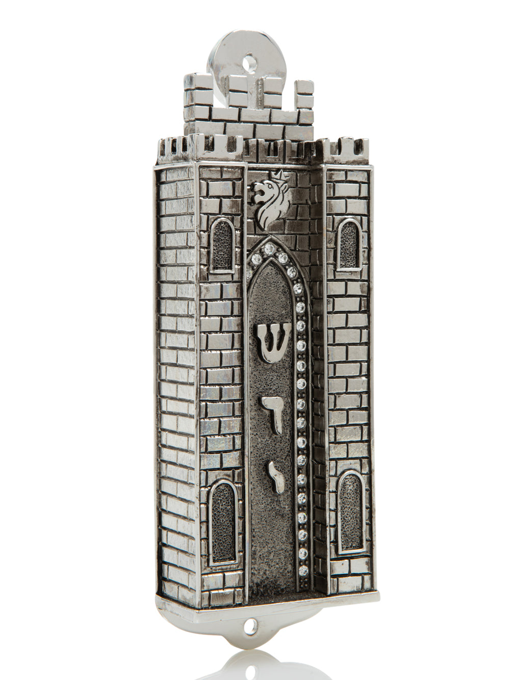 Keren Kopal Silver Holy Ark style Mezuzah