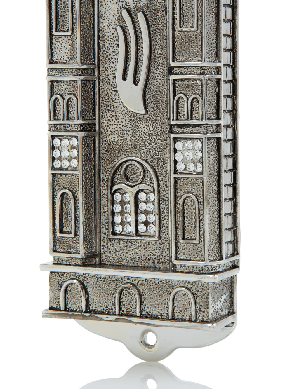 Keren Kopal Silver Holy Ark style Mezuzah
