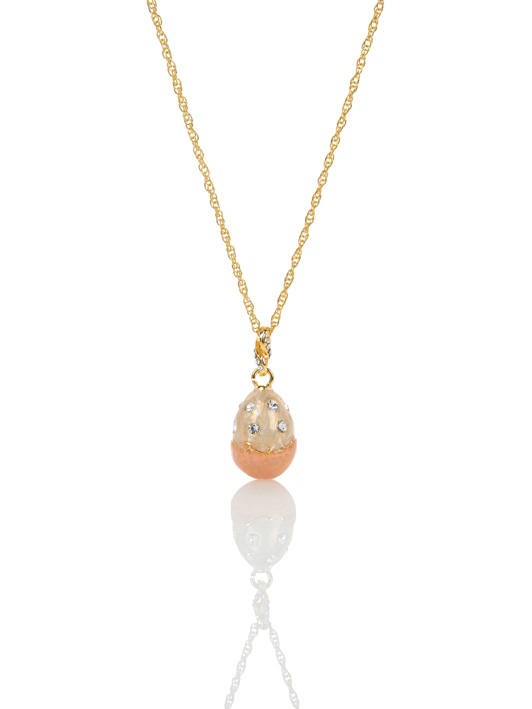 Pink Egg Pendant Necklace