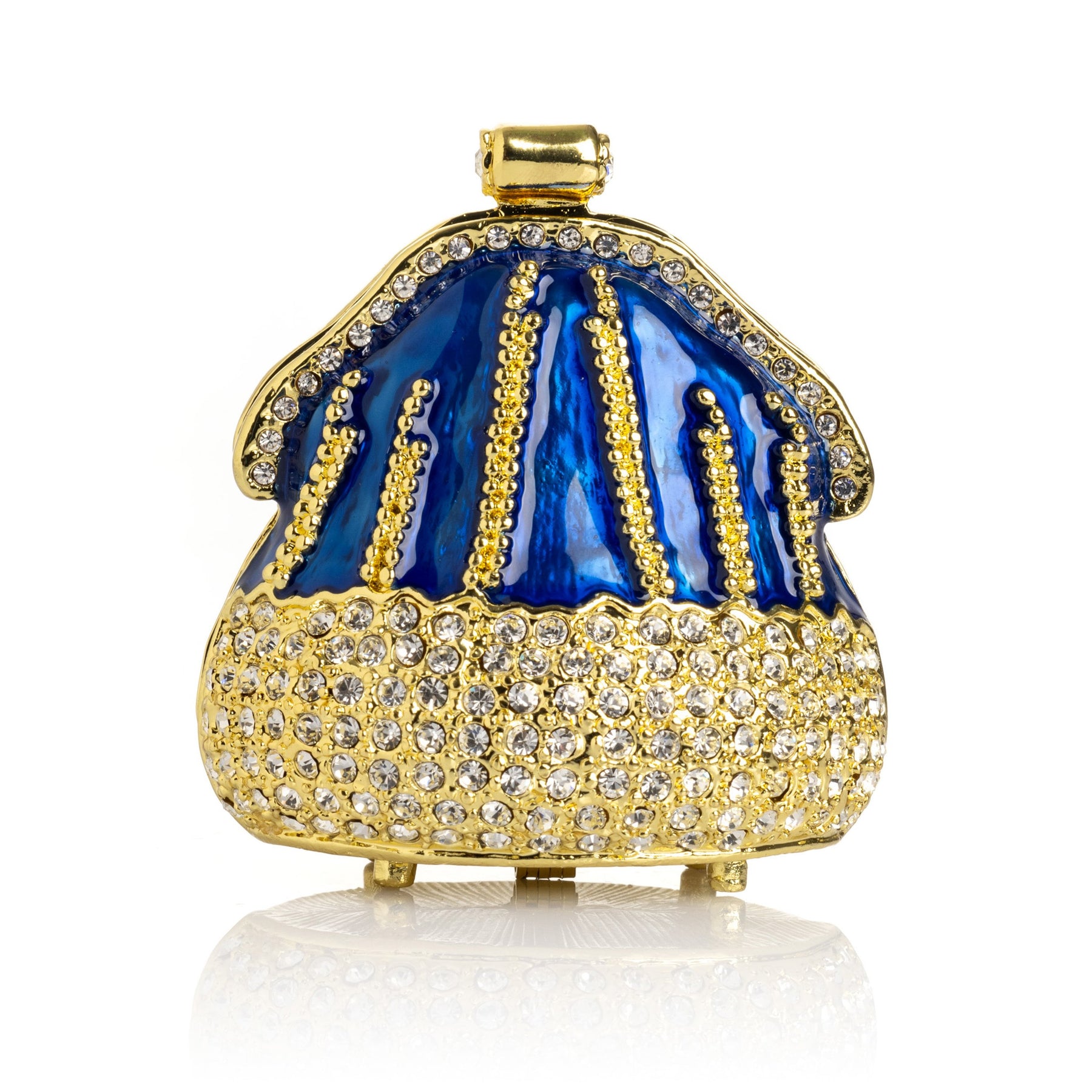 Keren Kopal Golden Blue Purse Trinket Box