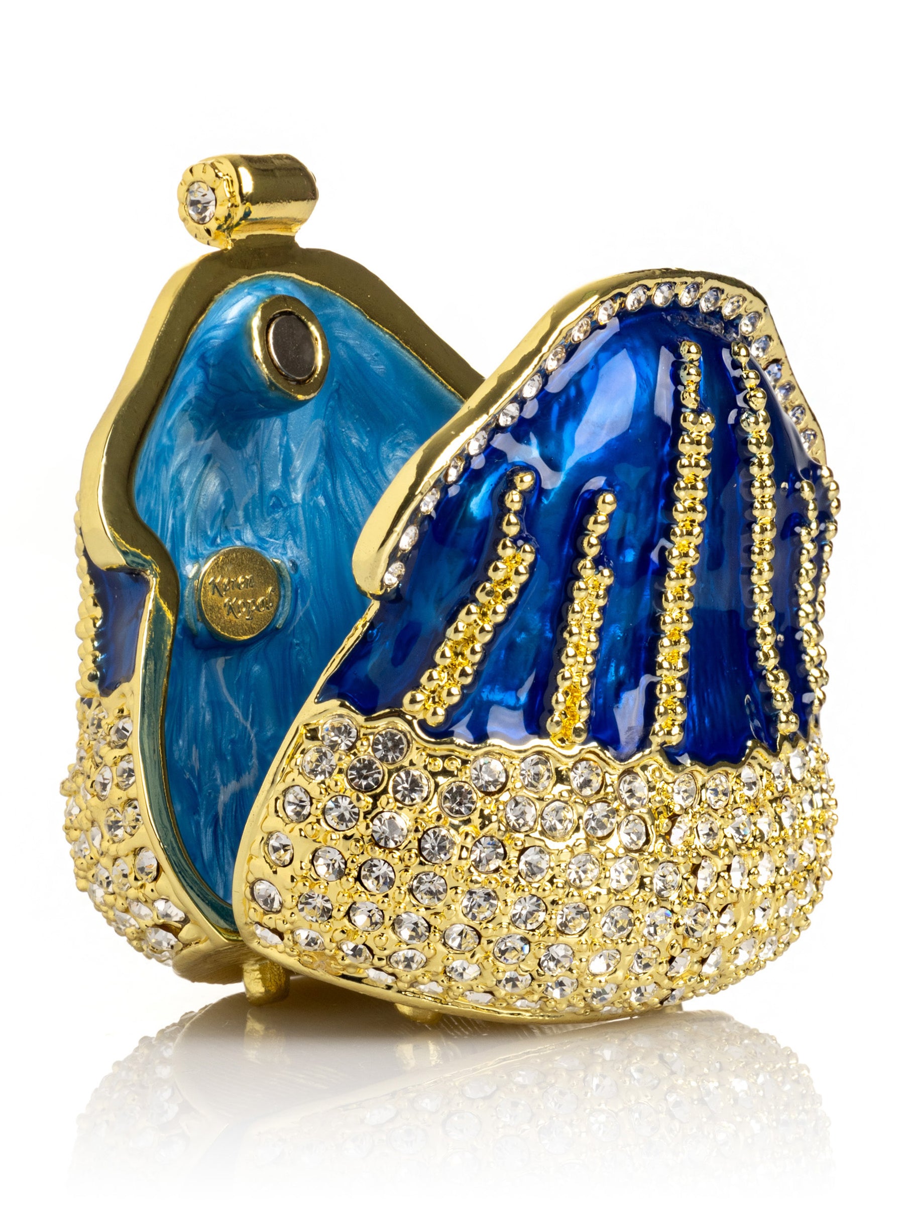 Keren Kopal Golden Blue Purse Trinket Box