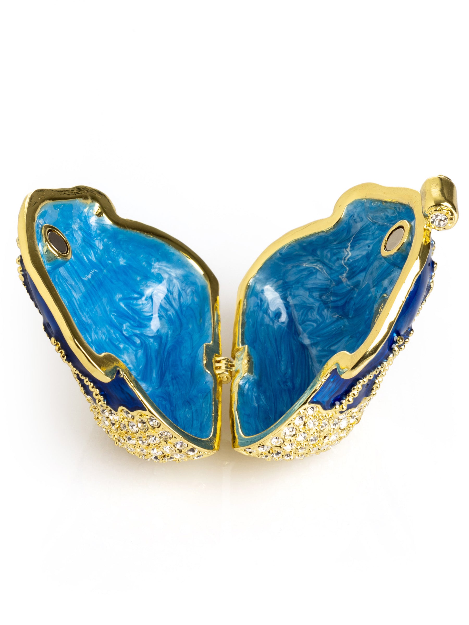 Keren Kopal Golden Blue Purse Trinket Box