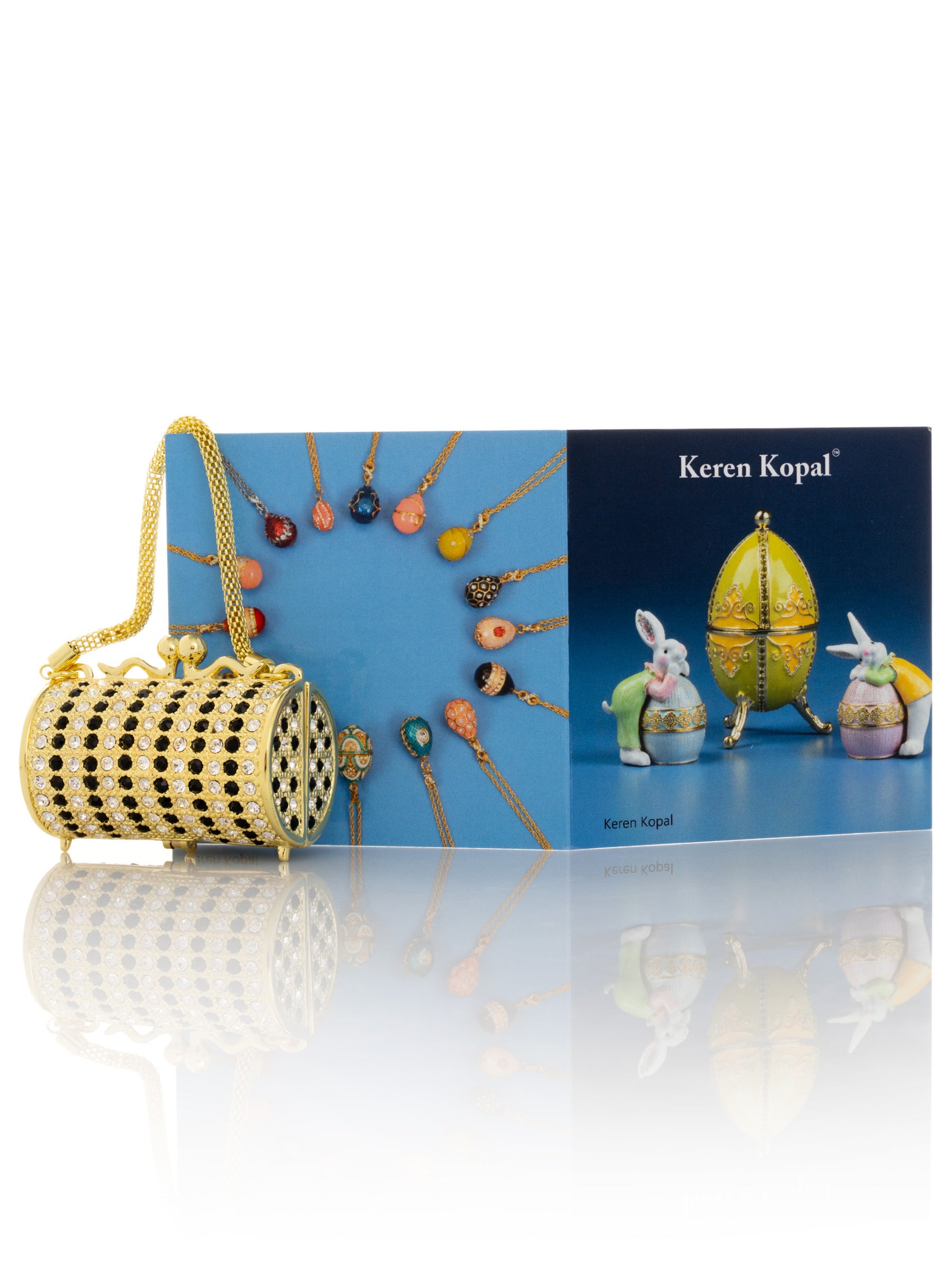 Keren Kopal Bright Golden Black Handbag