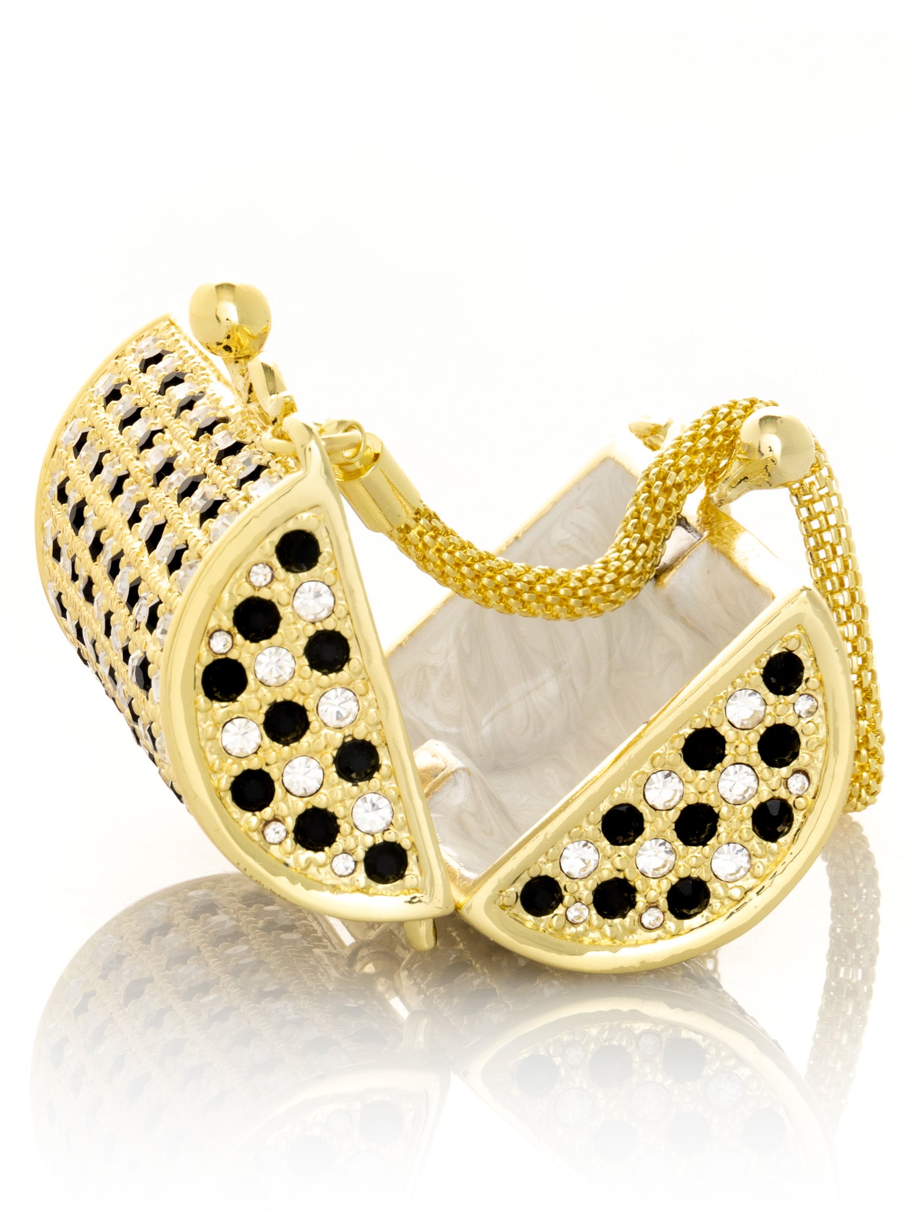 Keren Kopal Bright Golden Black Handbag