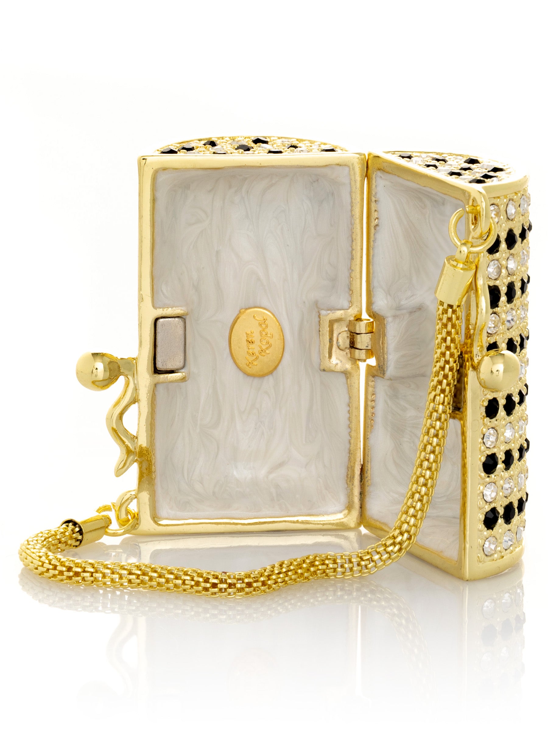 Keren Kopal Bright Golden Black Handbag