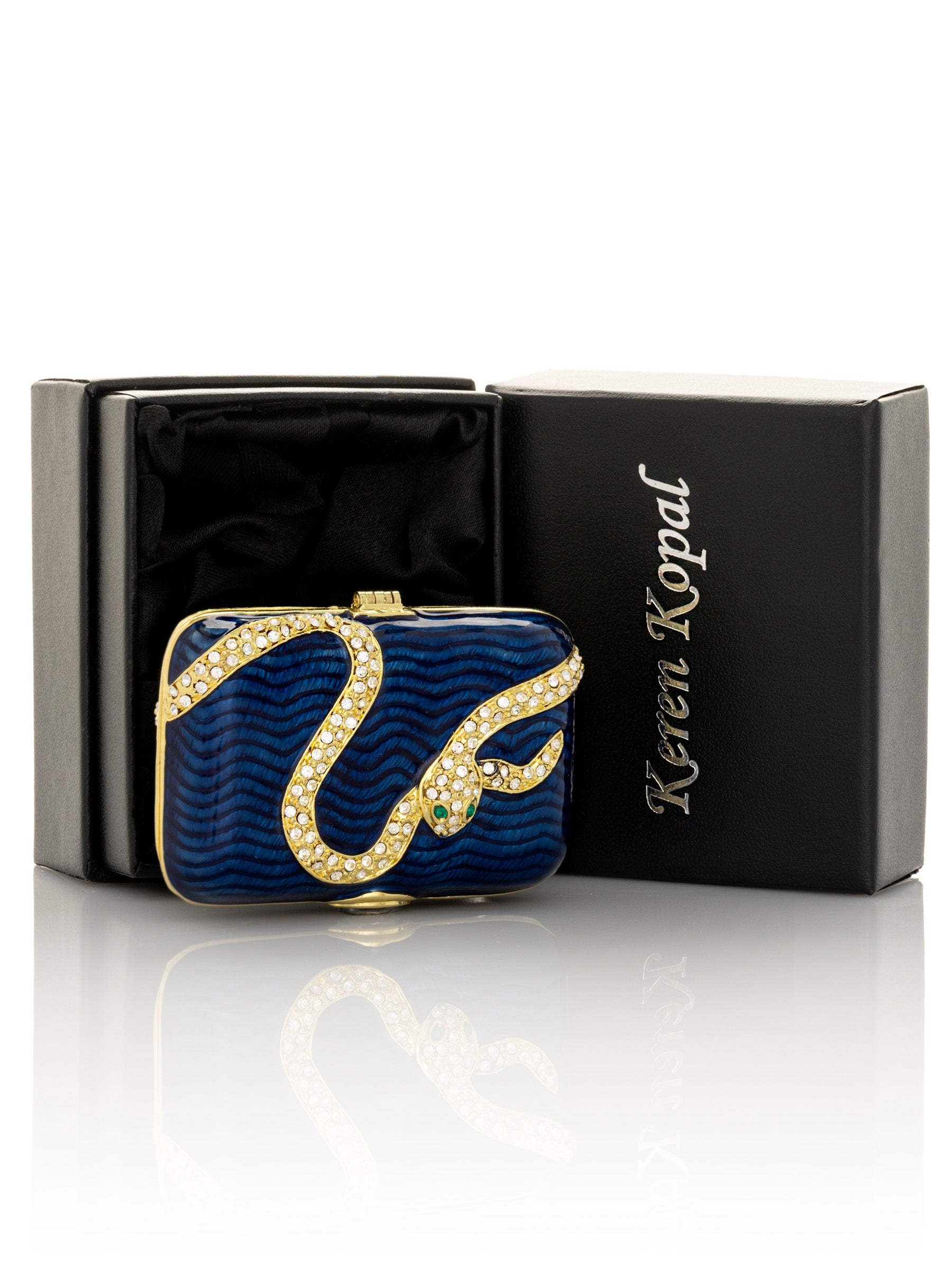 Keren Kopal Blue & Gold Box with Snake