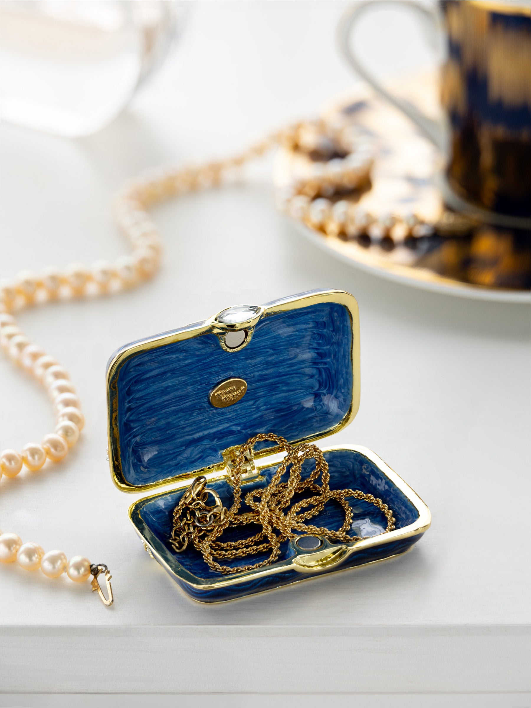 Keren Kopal Blue & Gold Box with Snake