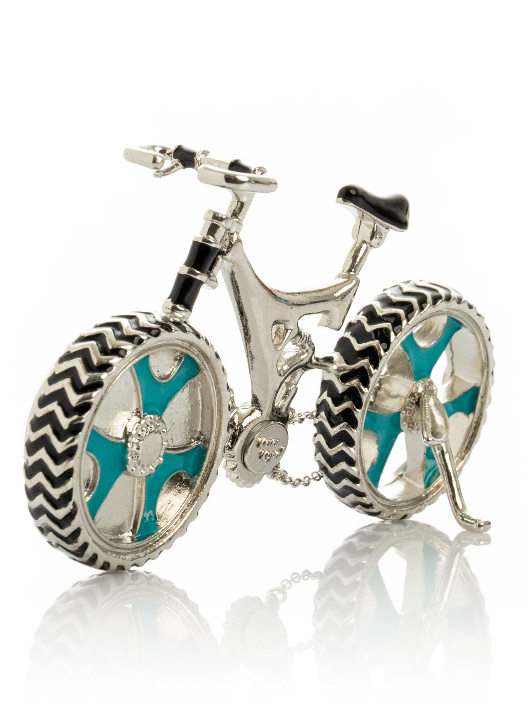 Keren Kopal Bicycle clock with Green crystals
