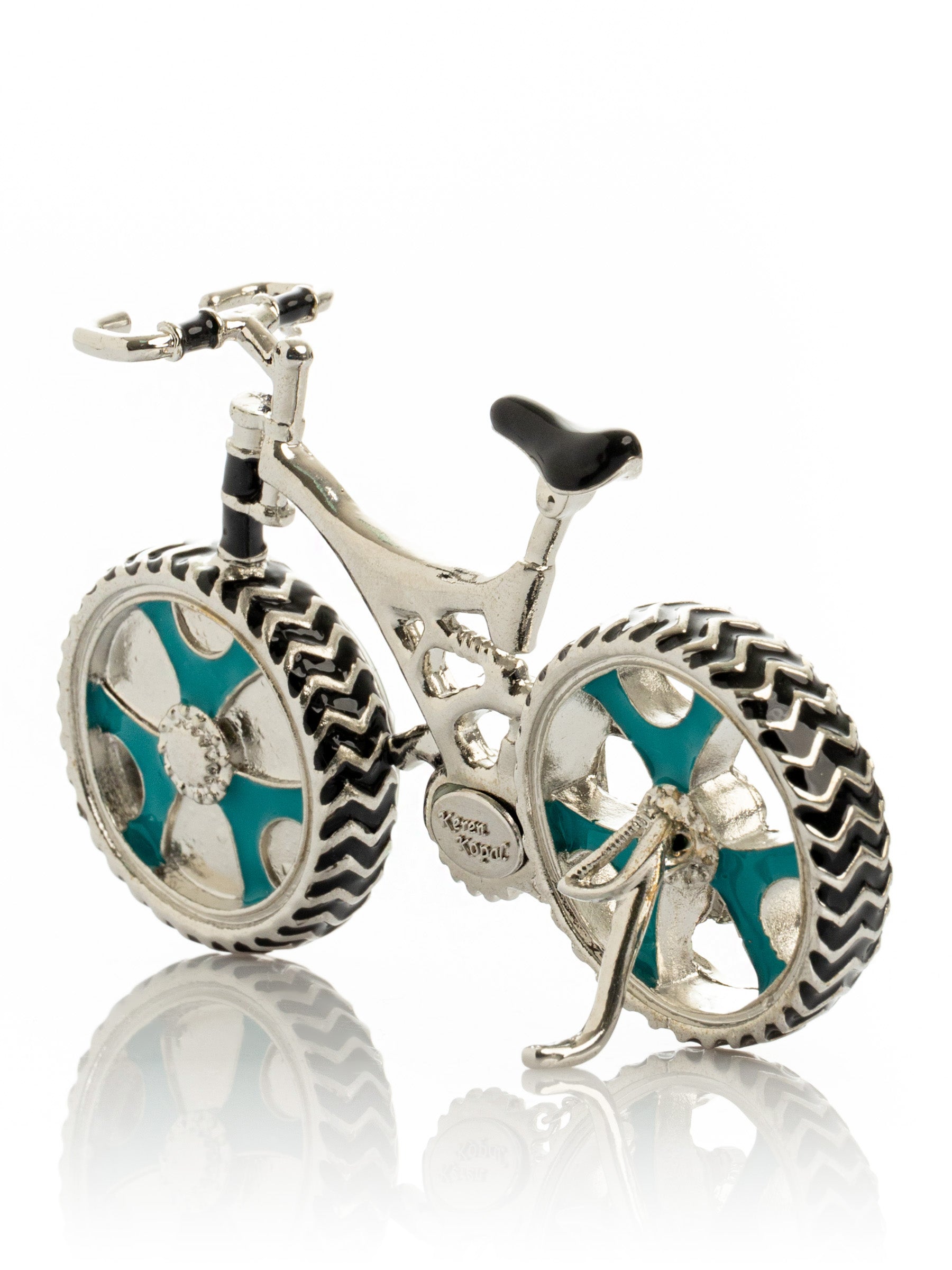 Keren Kopal Bicycle clock with Green crystals