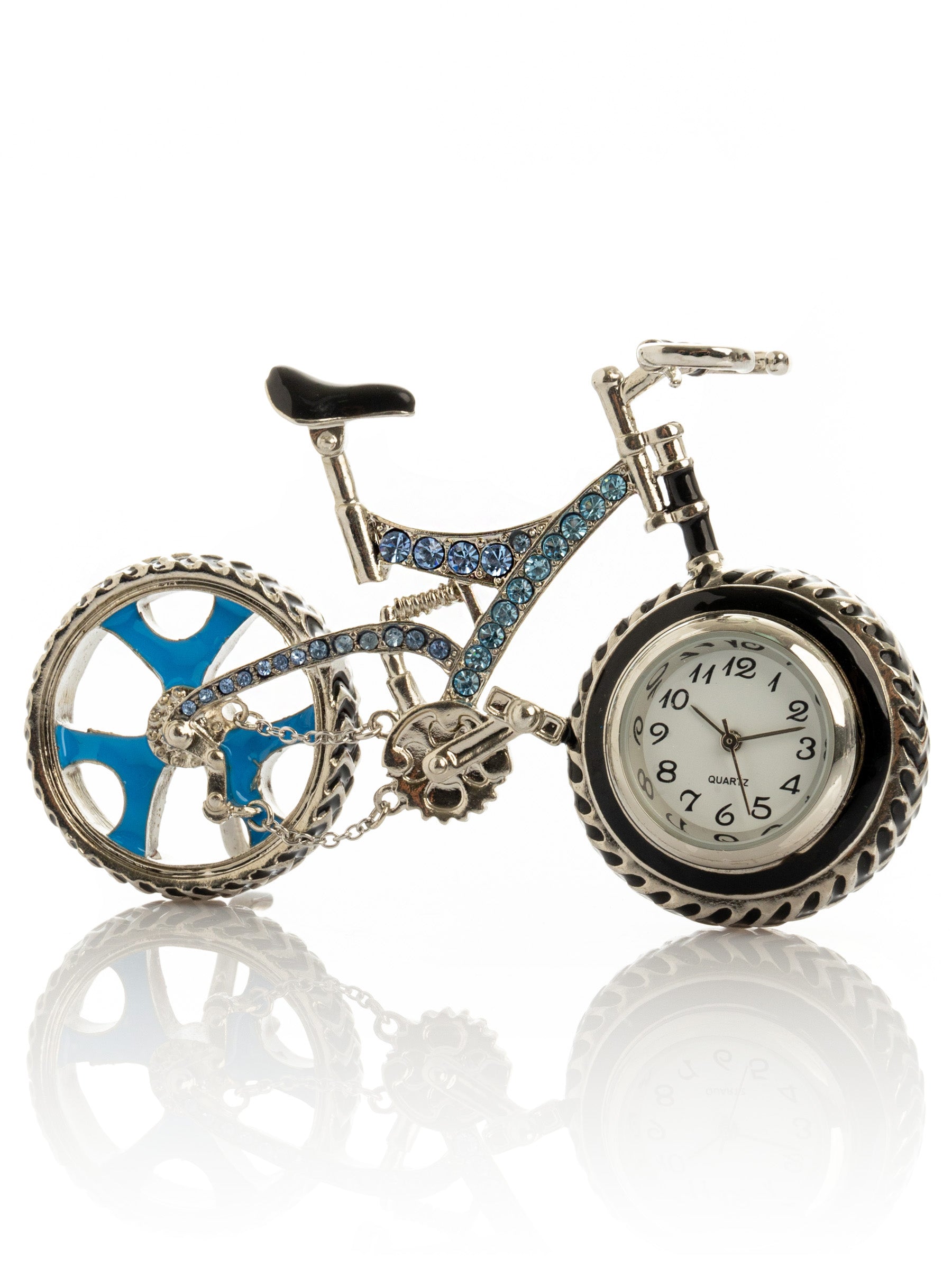 Keren Kopal Bicycle clock with Blue crystals