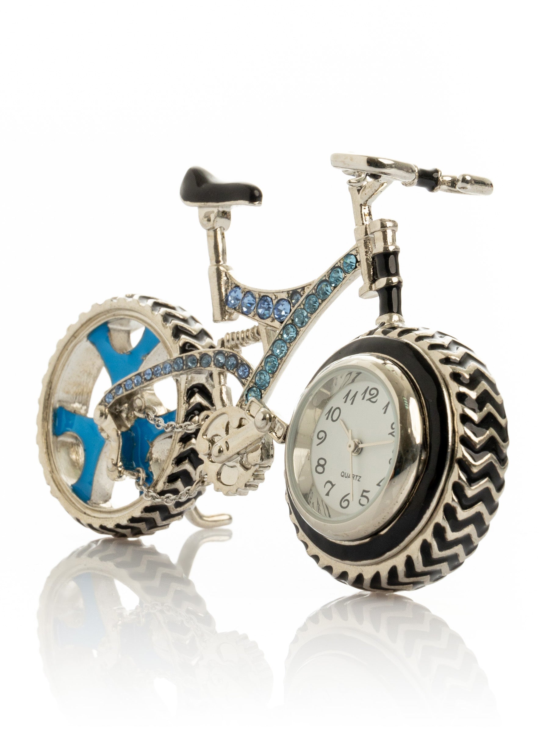 Keren Kopal Bicycle clock with Blue crystals