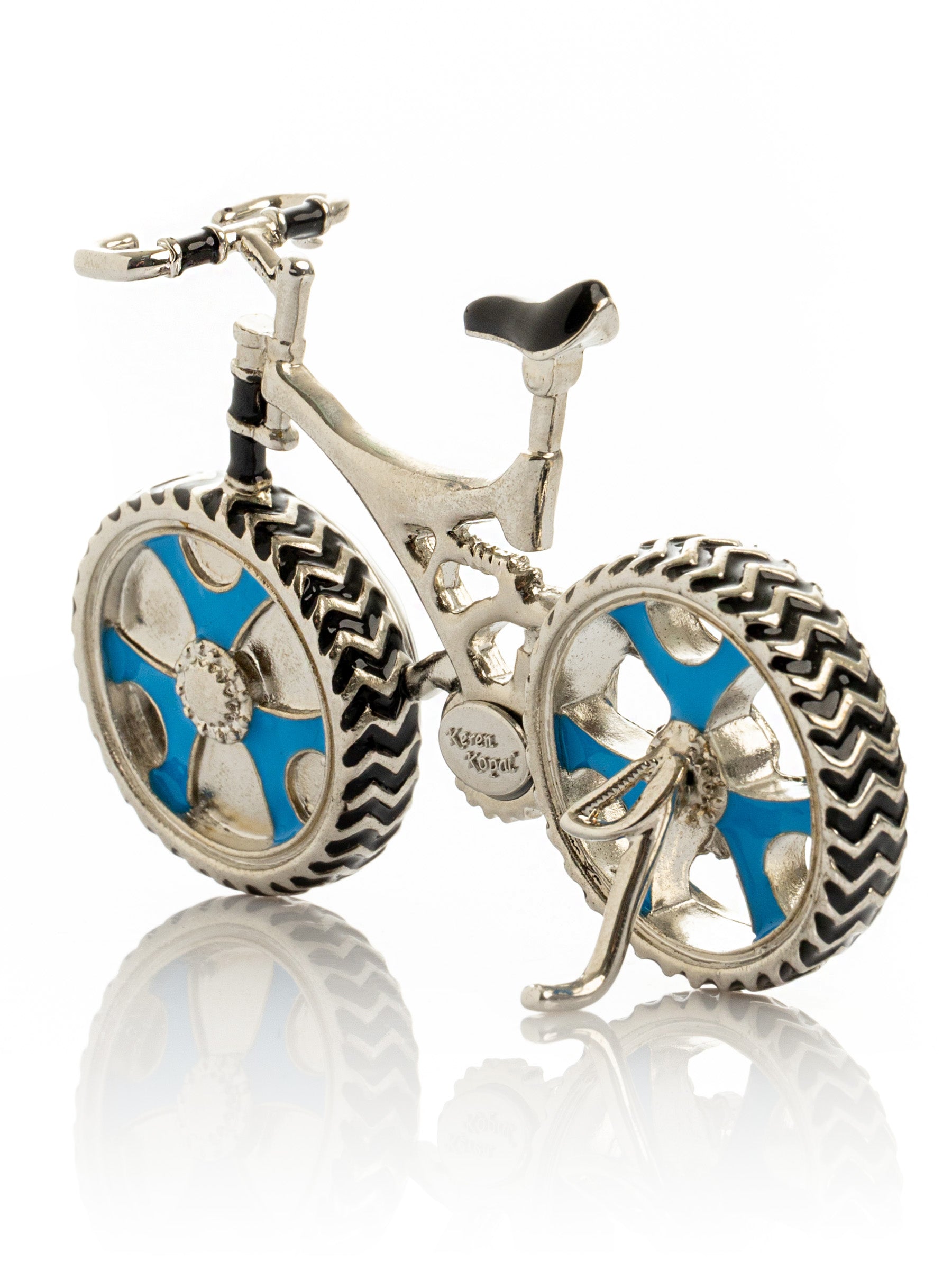 Keren Kopal Bicycle clock with Blue crystals