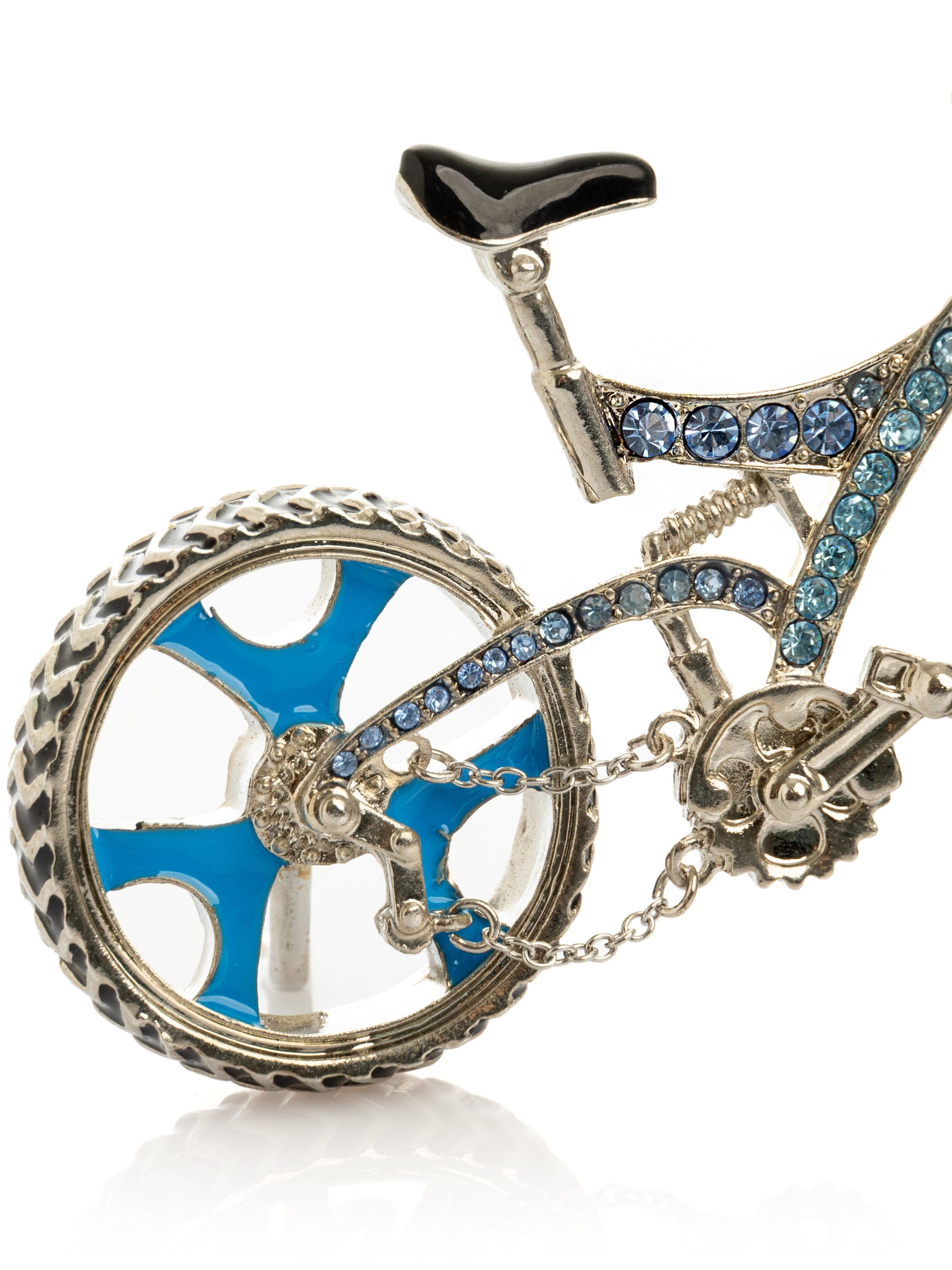 Keren Kopal Bicycle clock with Blue crystals