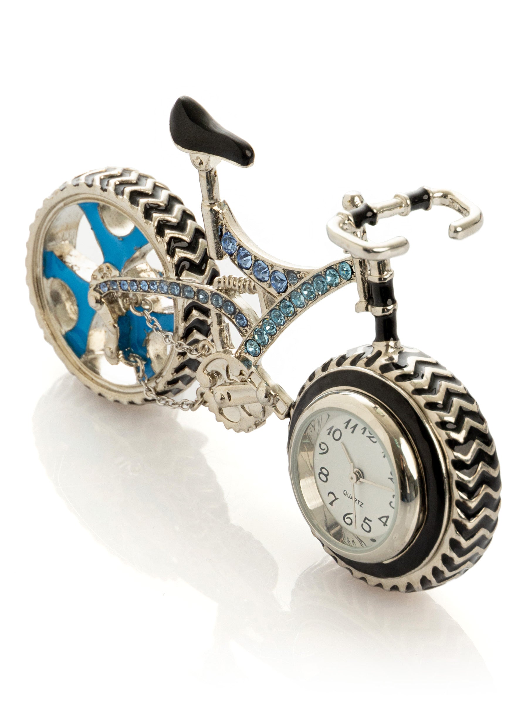 Keren Kopal Bicycle clock with Blue crystals