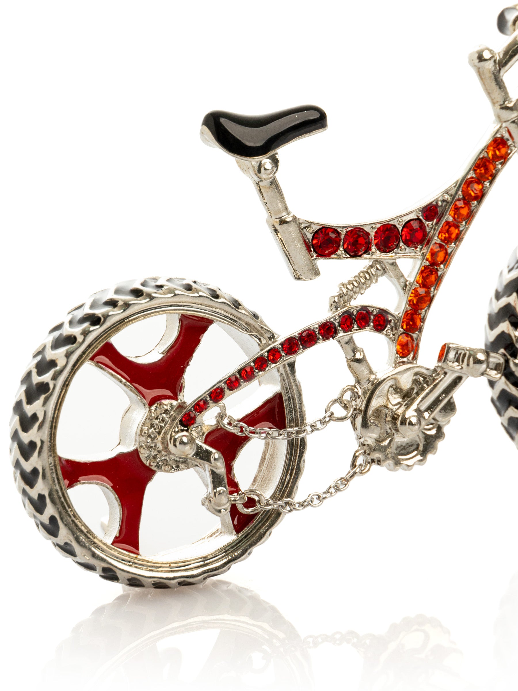 Keren Kopal Bicycle clock with Red crystals