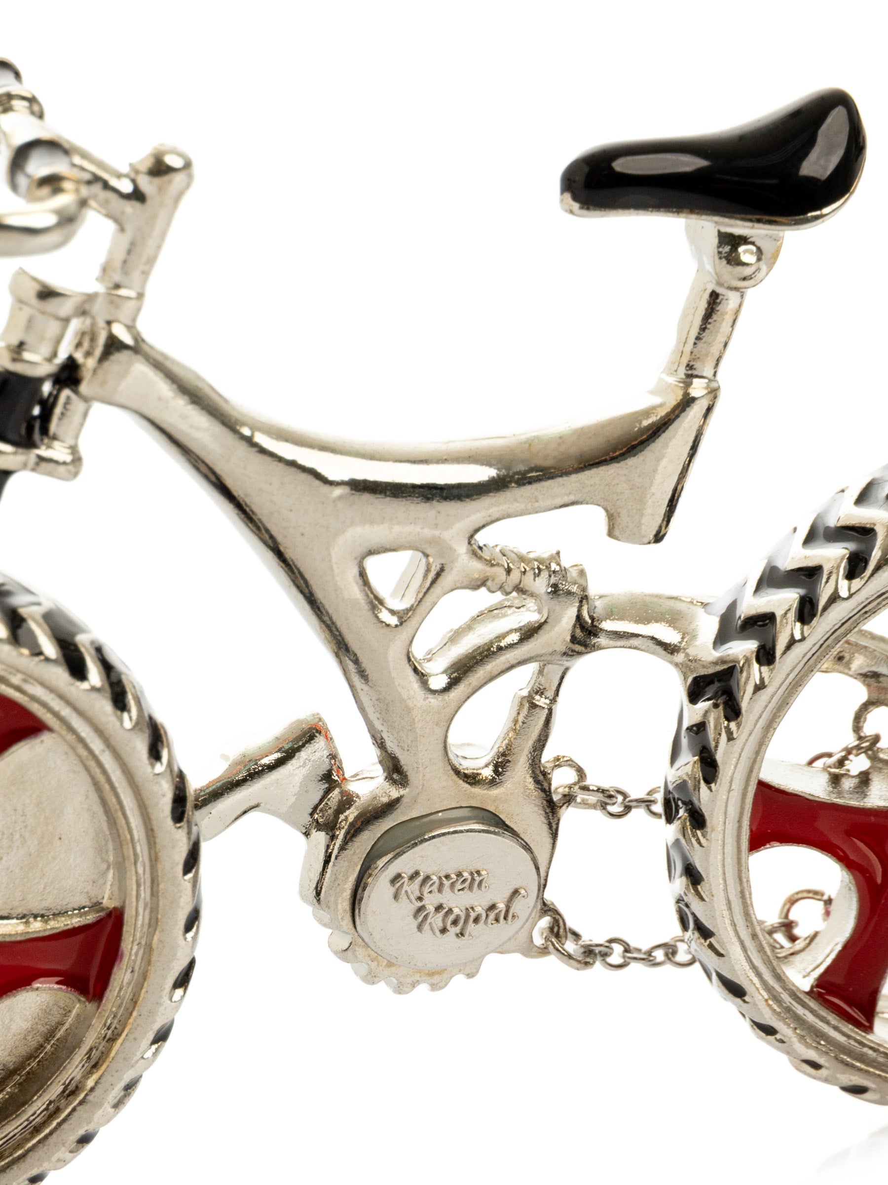 Keren Kopal Bicycle clock with Red crystals