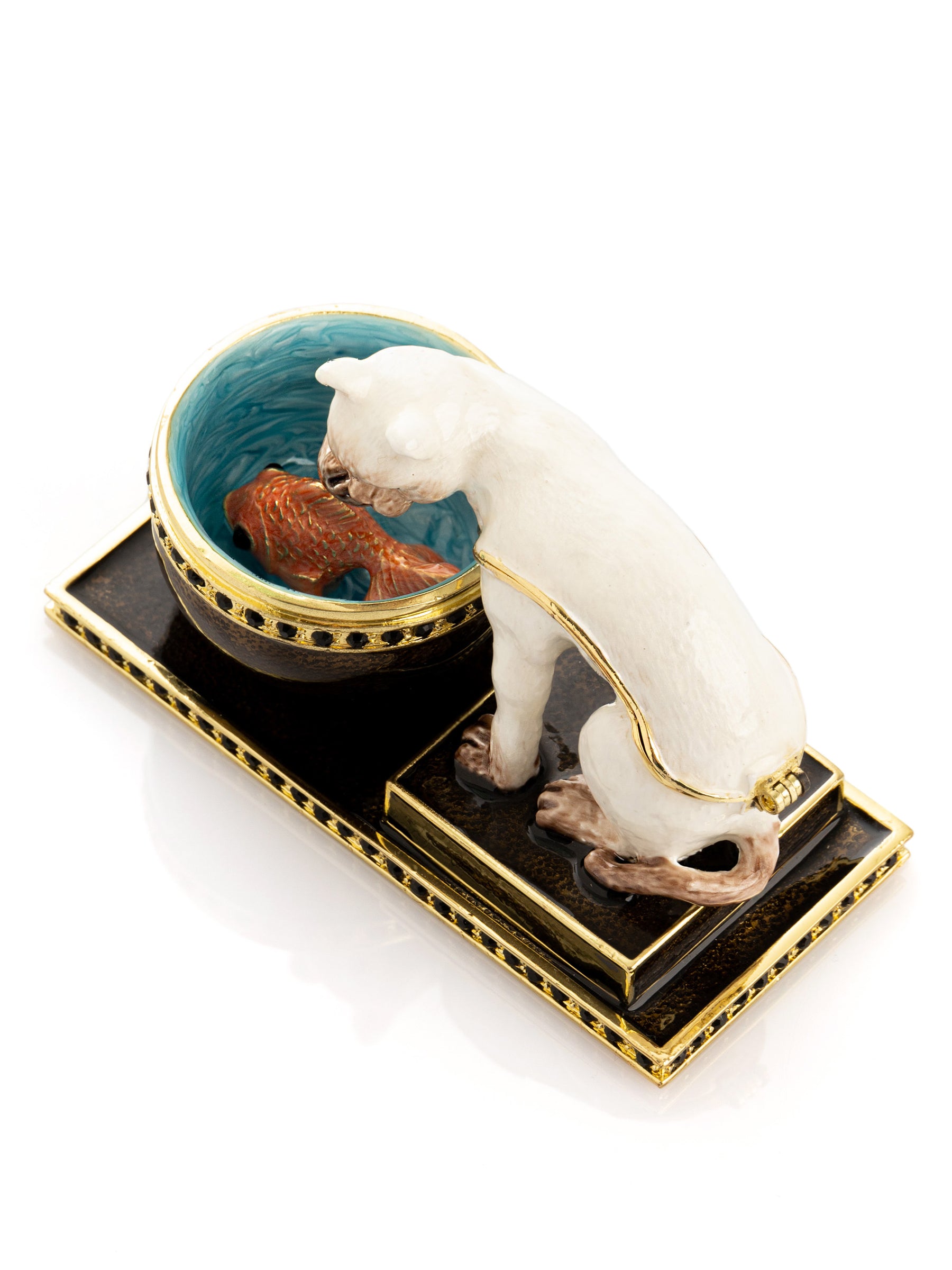 Keren Kopal Curious Cat & Fish Limited edition of 250 Trinket Box