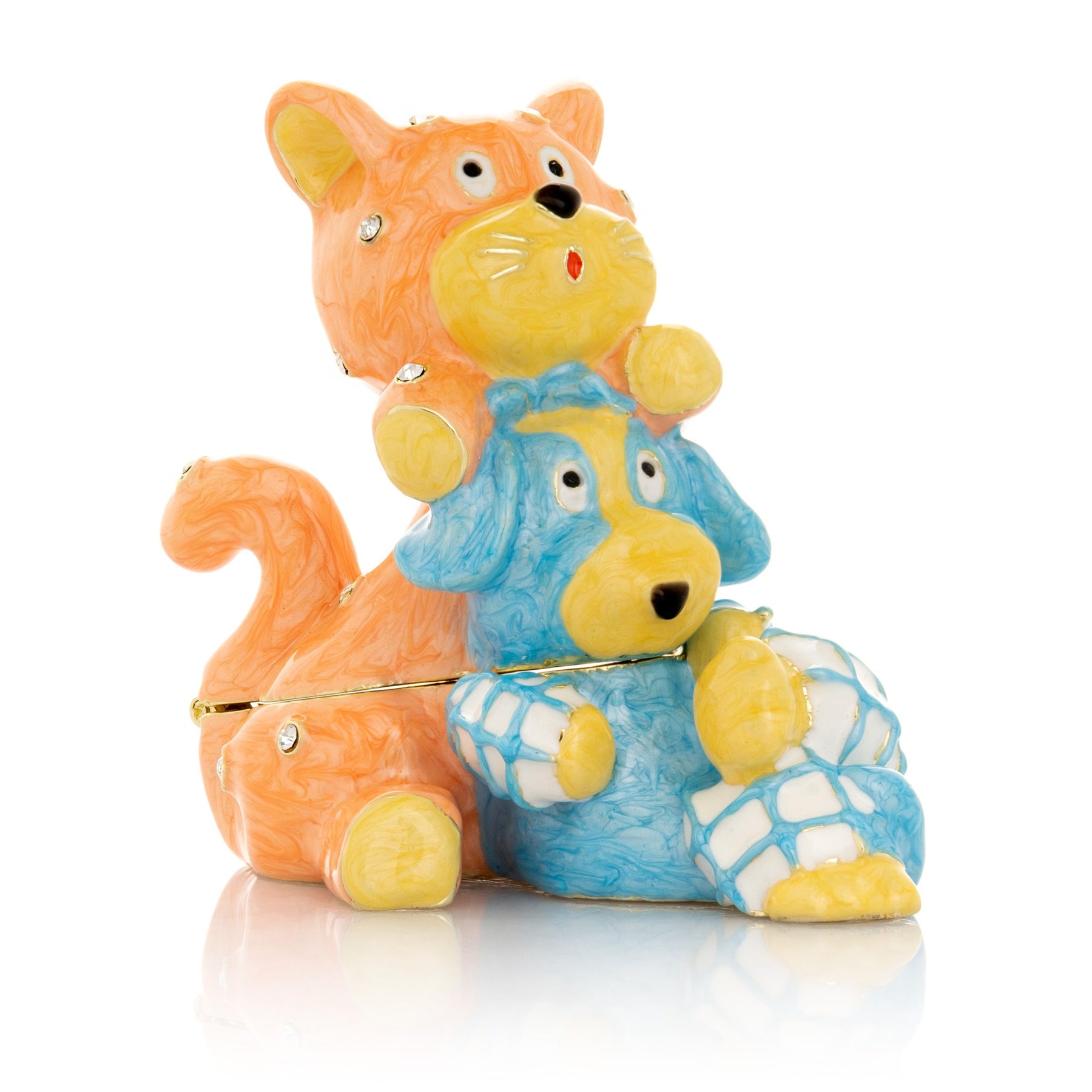 Keren Kopal Cat & Dog Friends sitting Together