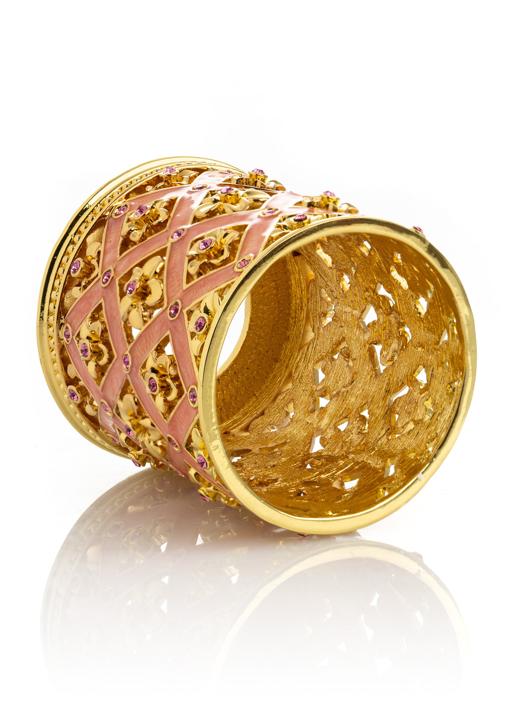 Keren Kopal Pink Decorated Candle Holder