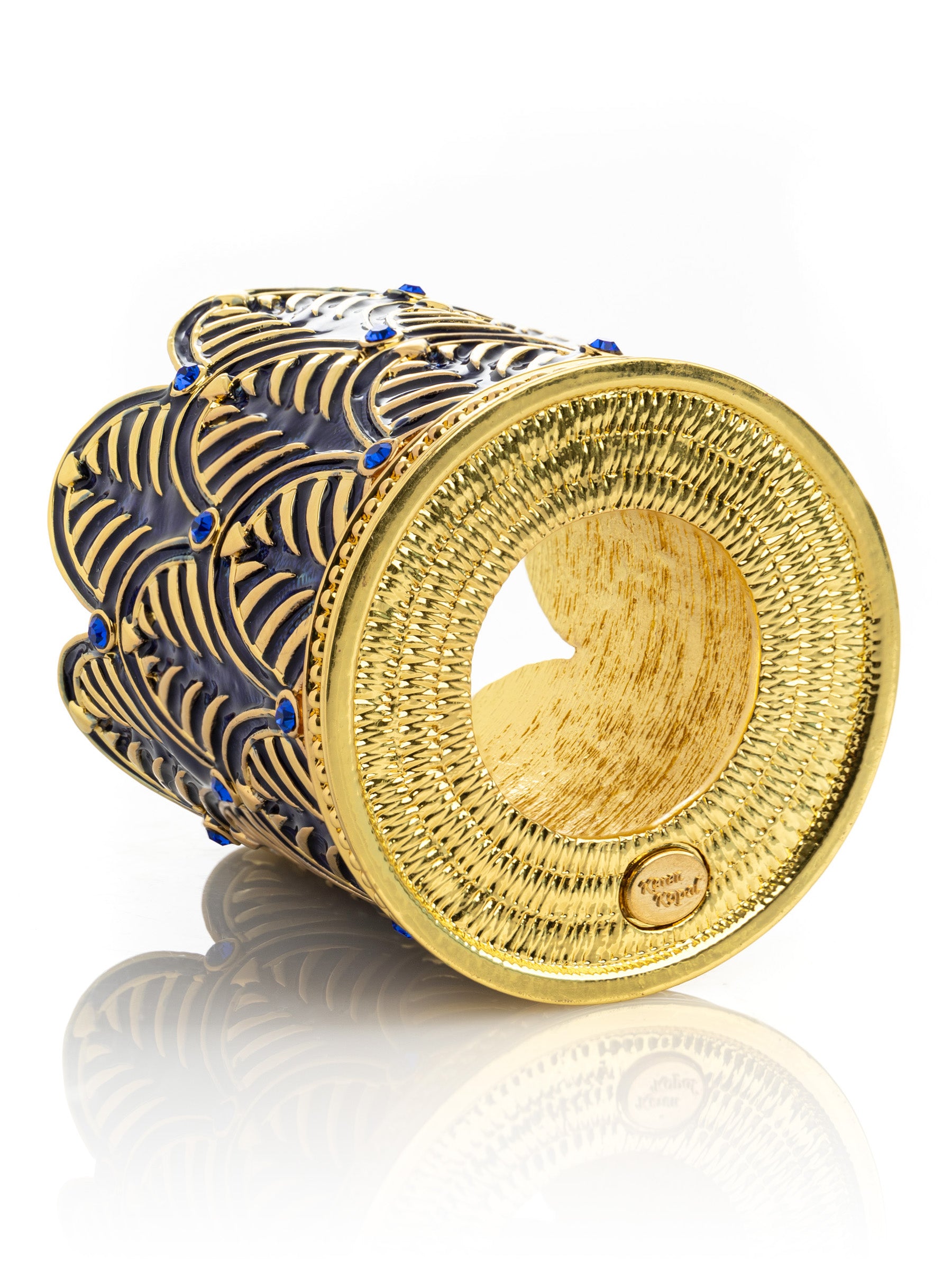 Keren Kopal Blue Decorated Candle Holder