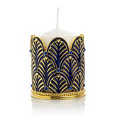 Keren Kopal Blue Decorated Candle Holder