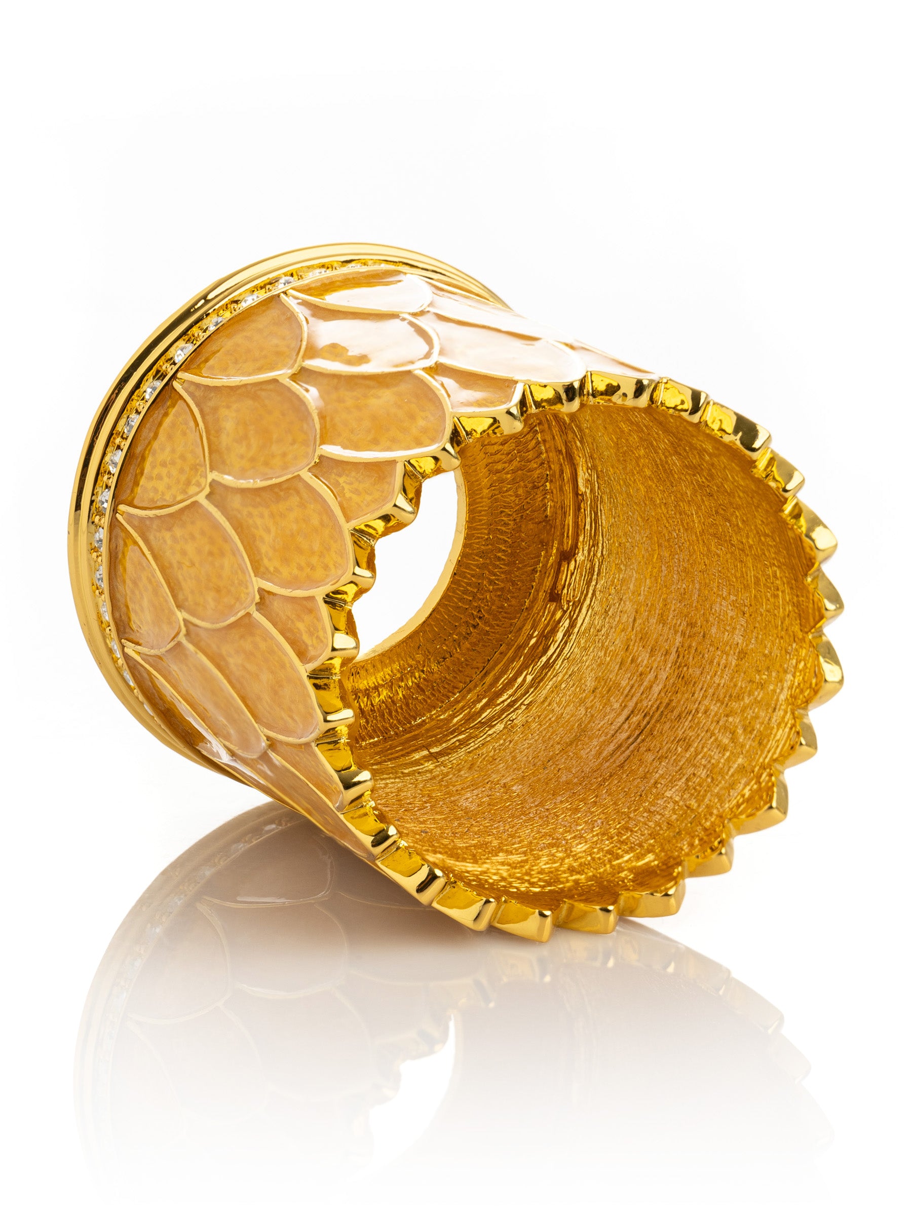 Keren Kopal Yellow Decorated Candle Holder