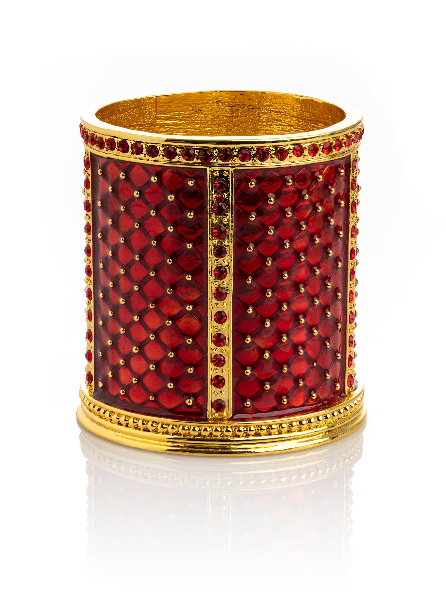 Keren Kopal Red Decorated Candle Holder