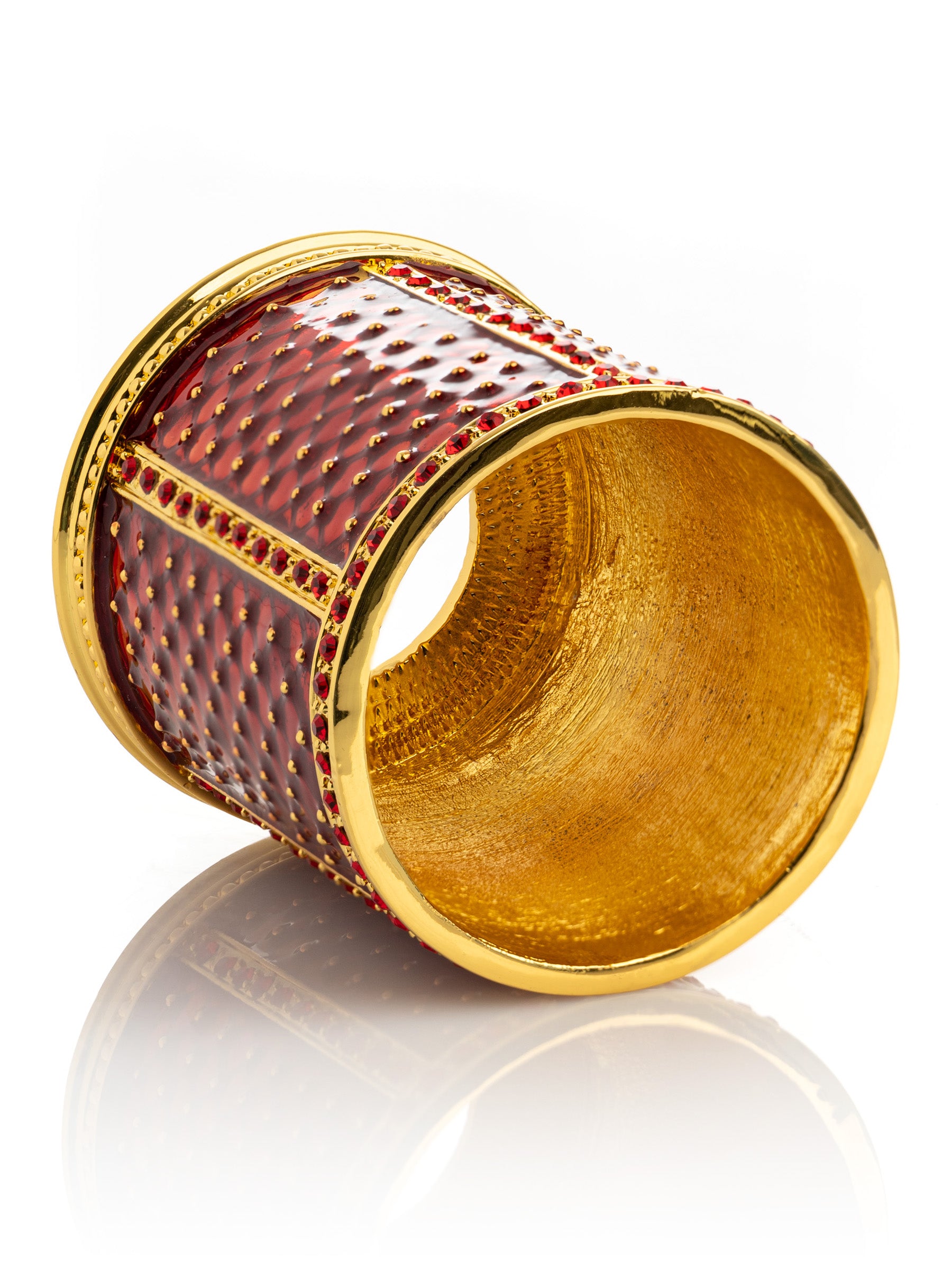 Keren Kopal Red Decorated Candle Holder