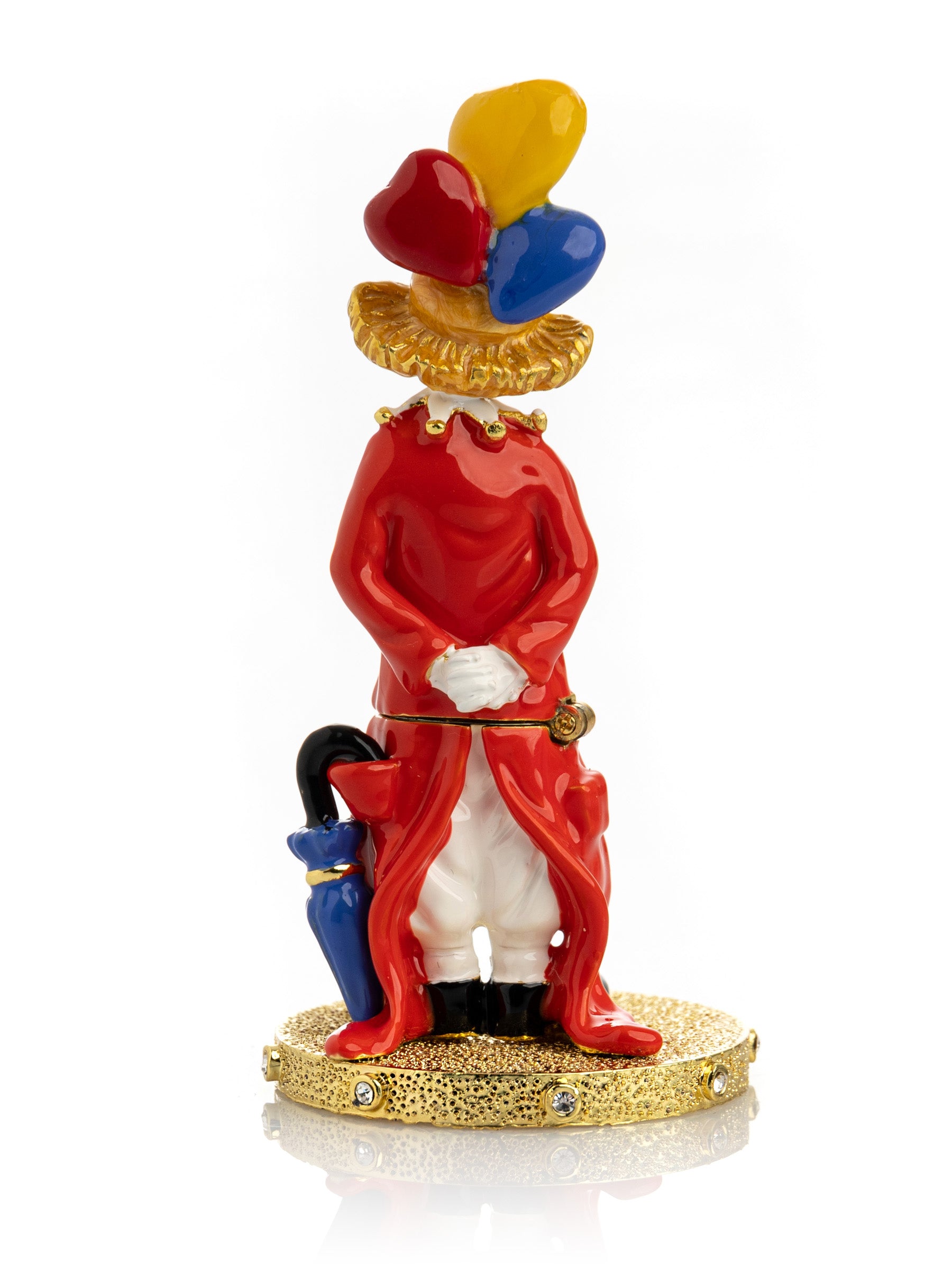 Keren Kopal Funny Circus Clown with Umbrella trinket box