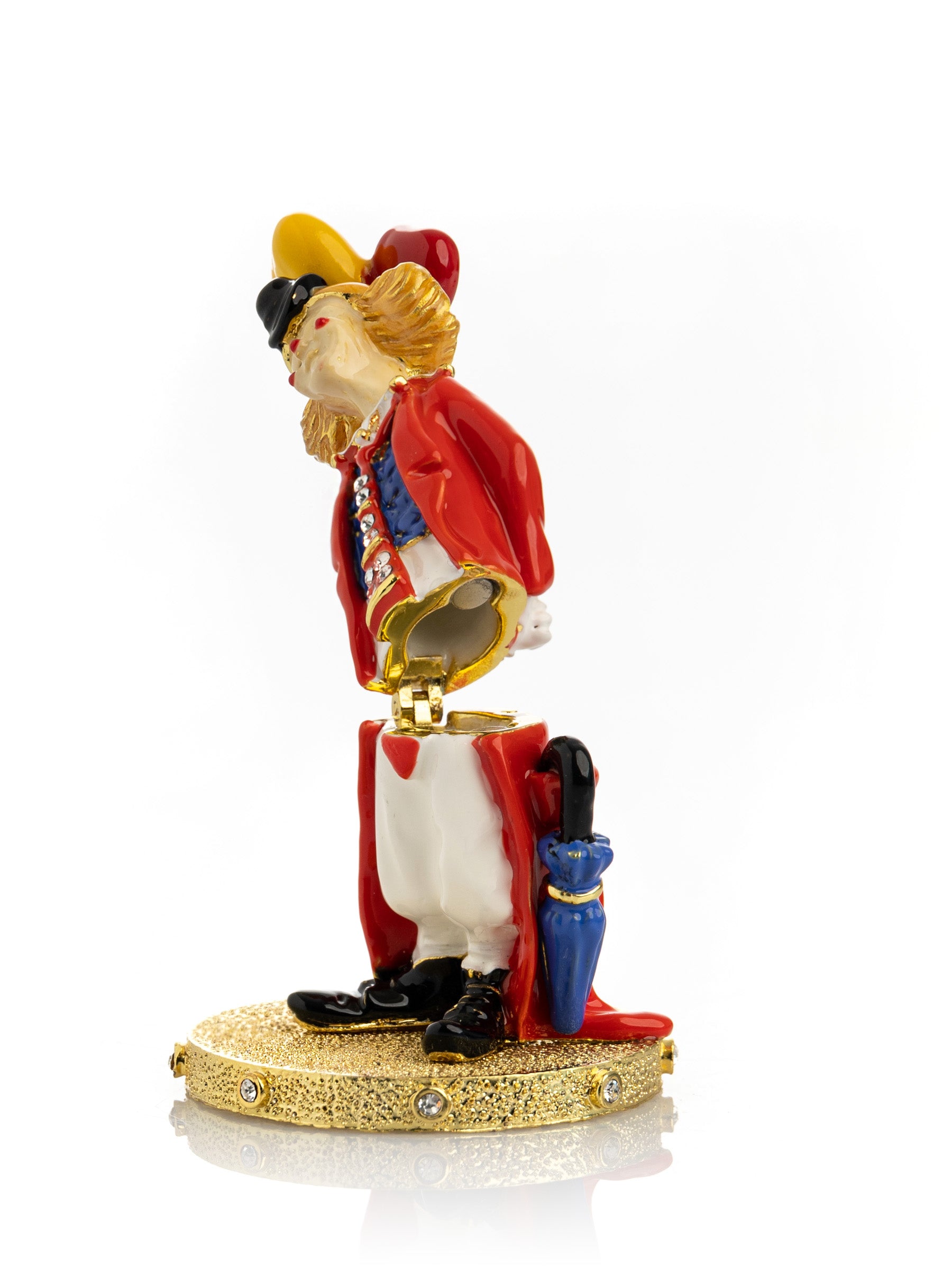 Keren Kopal Funny Circus Clown with Umbrella trinket box