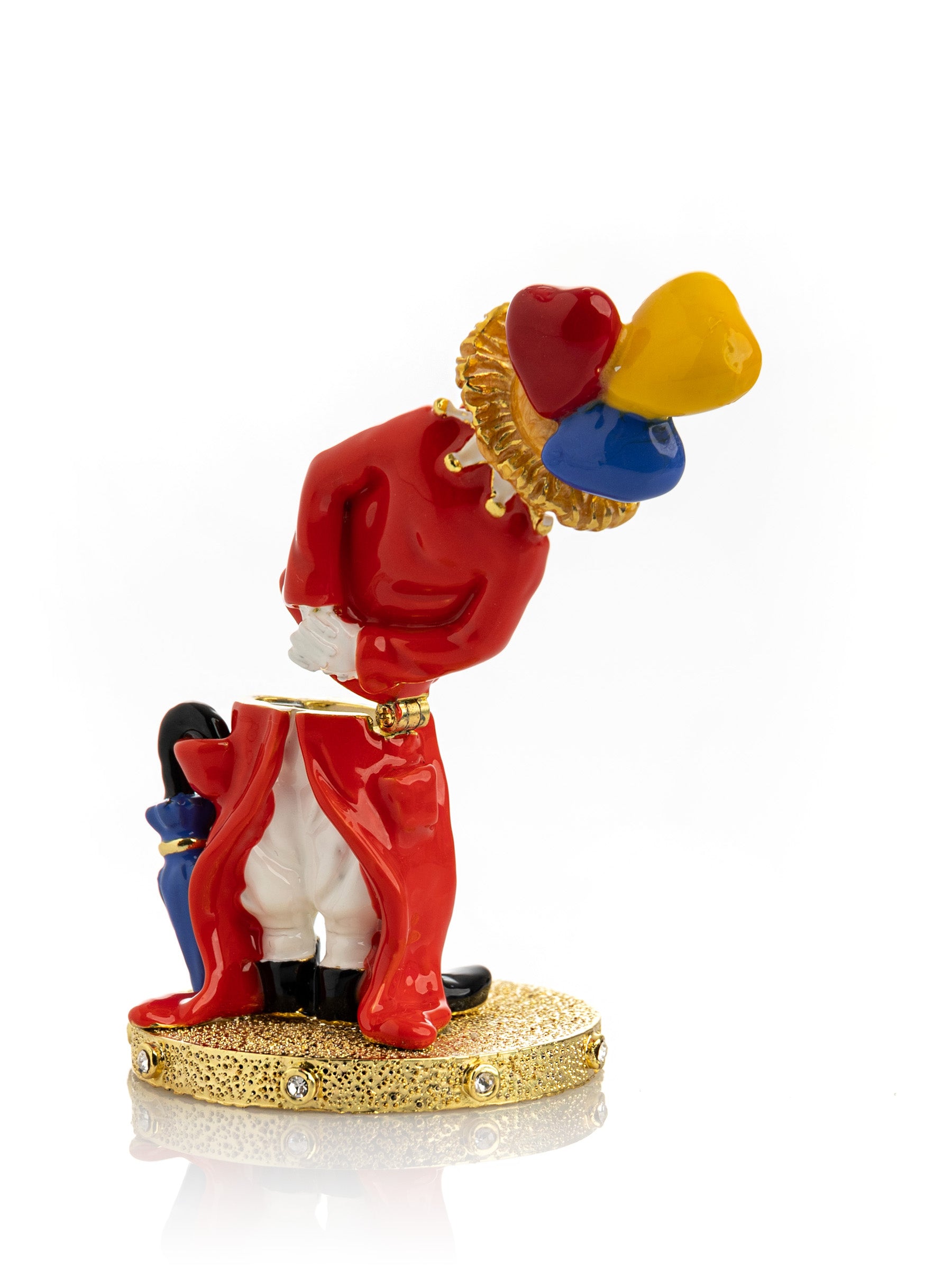 Keren Kopal Funny Circus Clown with Umbrella trinket box