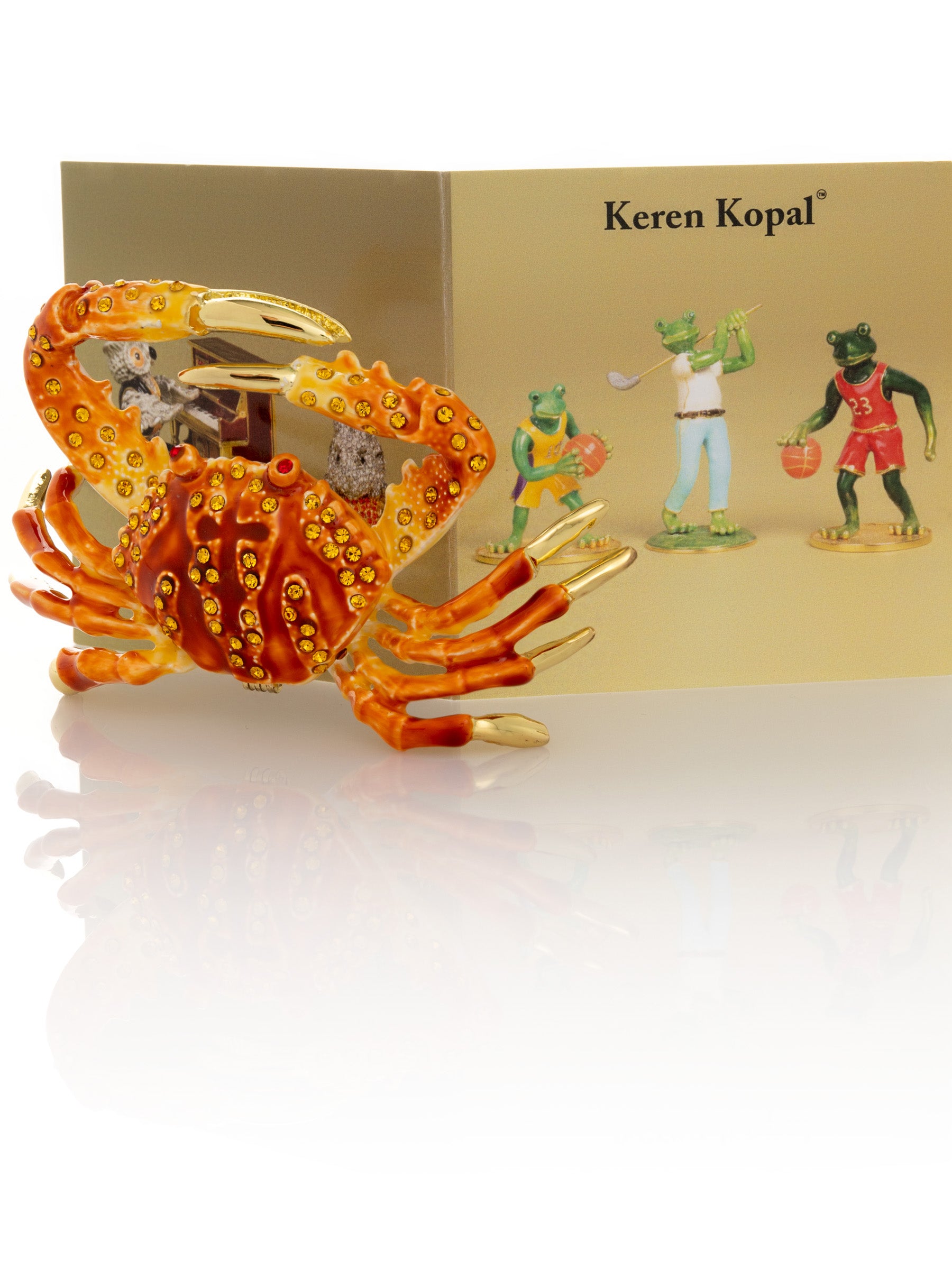 Keren Kopal Orange Crab trinket box