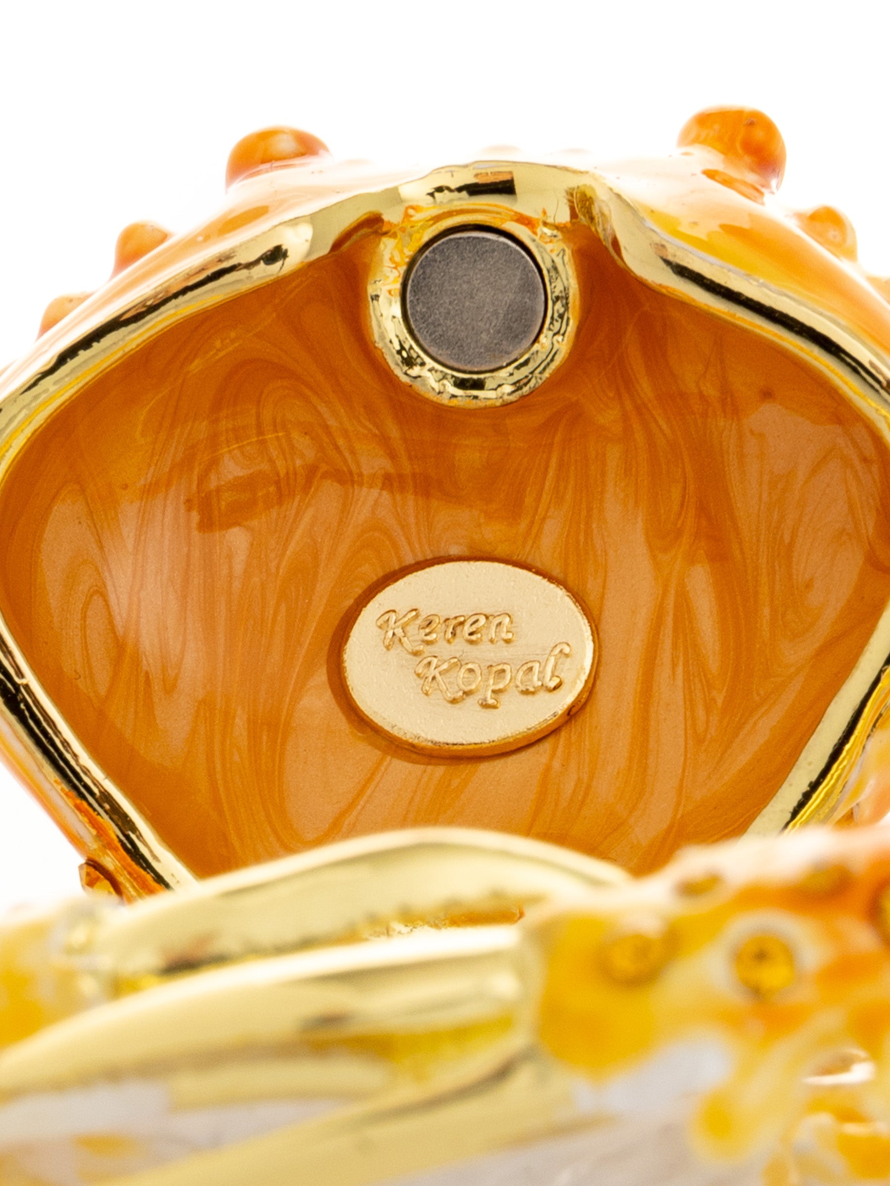 Keren Kopal Orange Crab trinket box