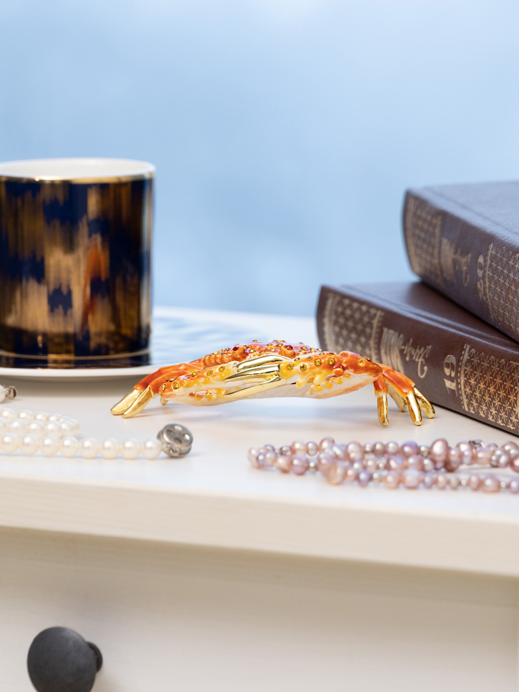 Keren Kopal Orange Crab trinket box