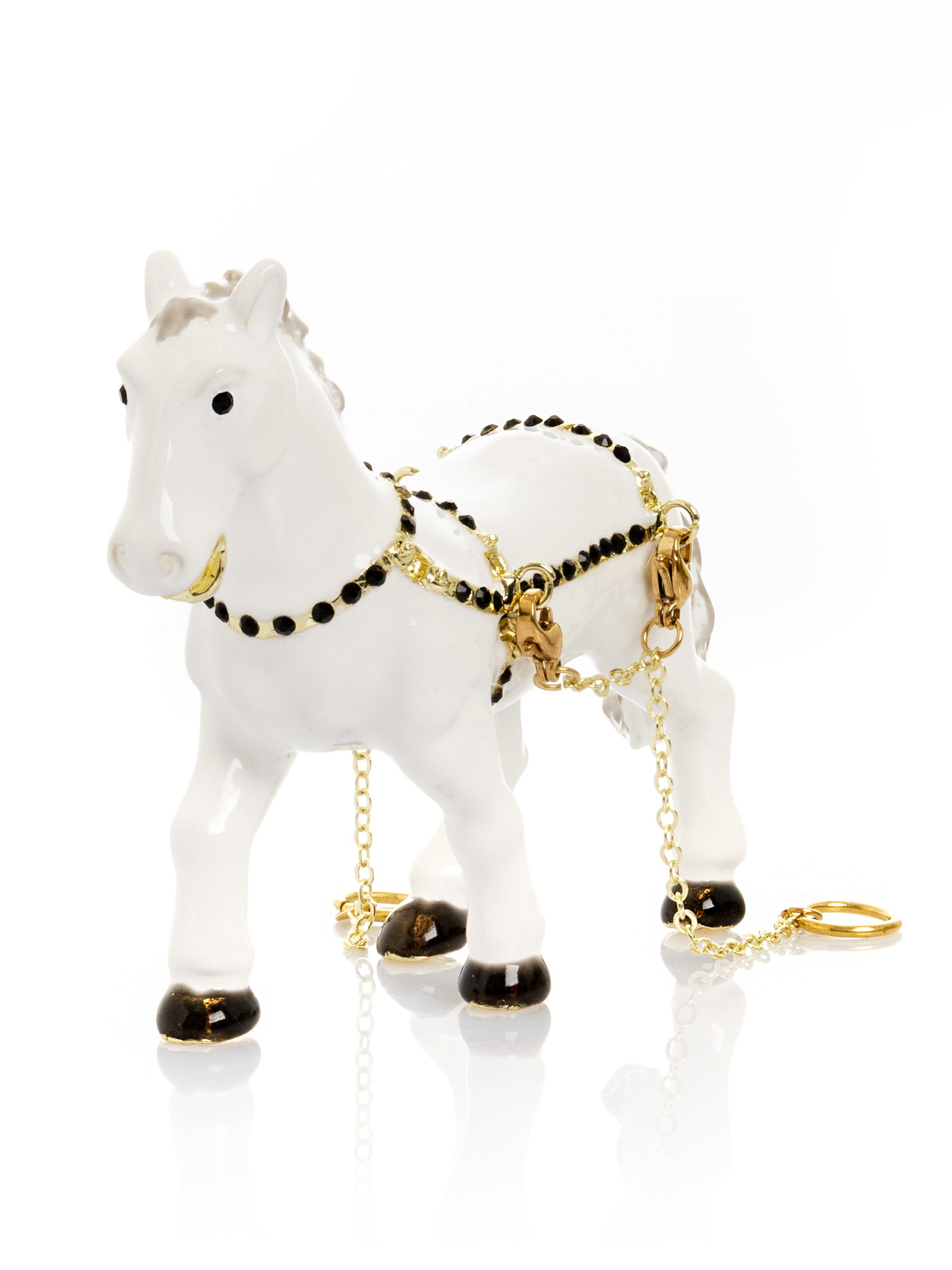 Keren Kopal White Horse Pulling a Golden Carriage