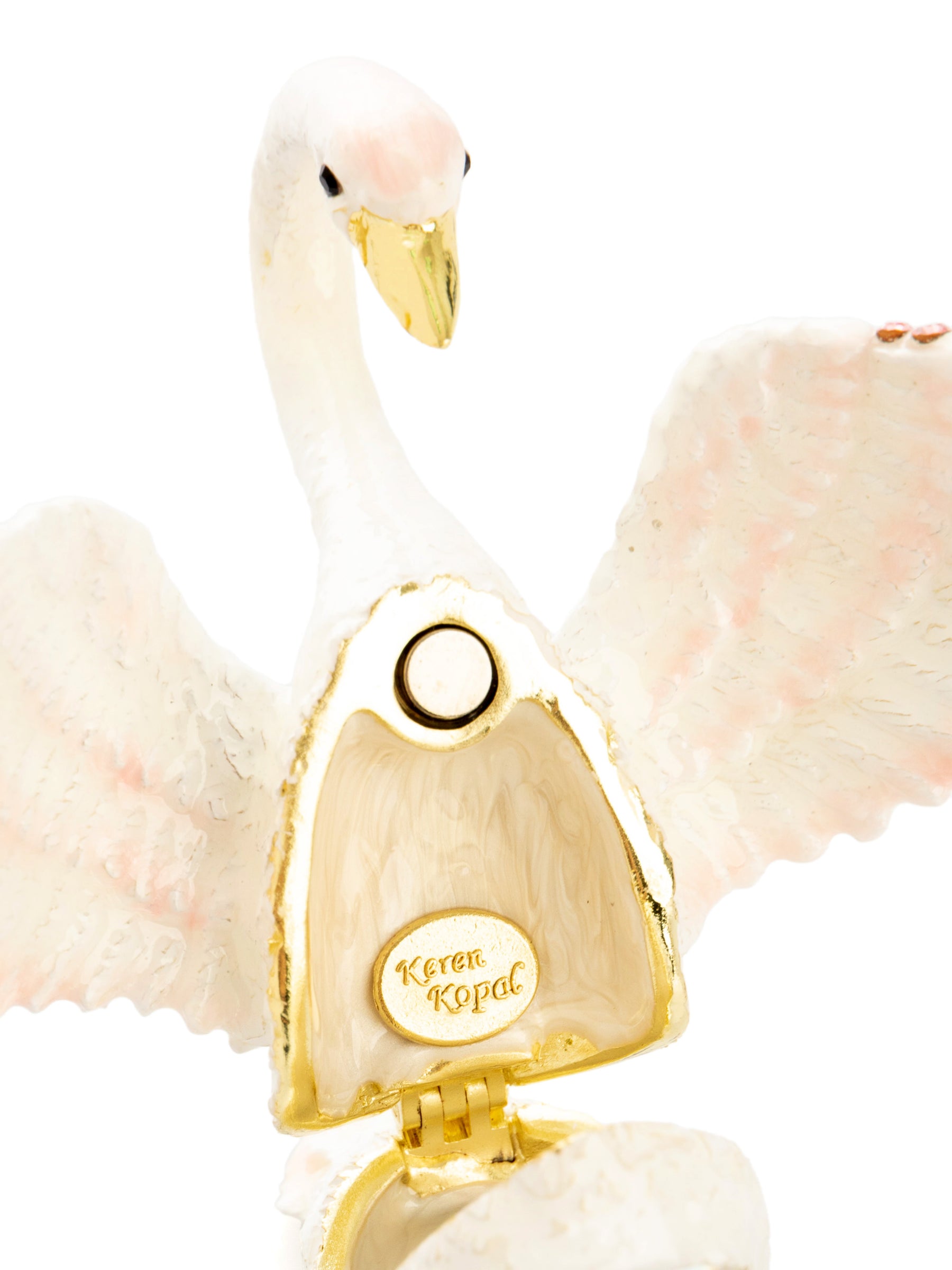 Keren Kopal White Swan Holding Crystal