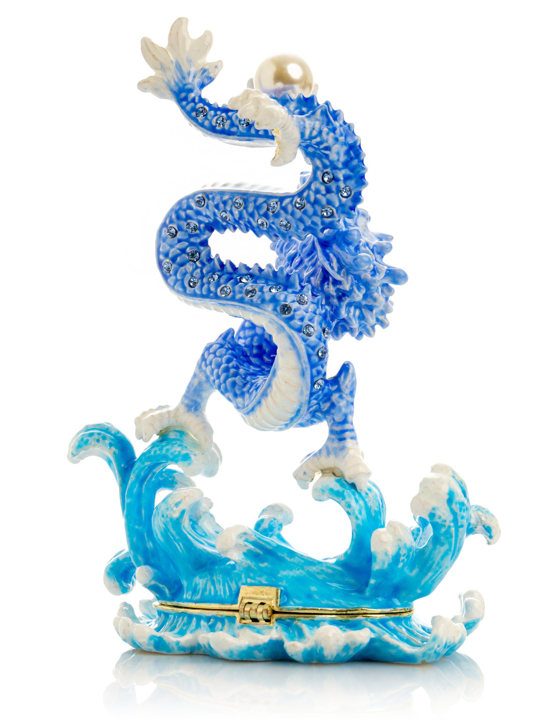 Keren Kopal Blue Chinese Dragon on Ocean sea waves water