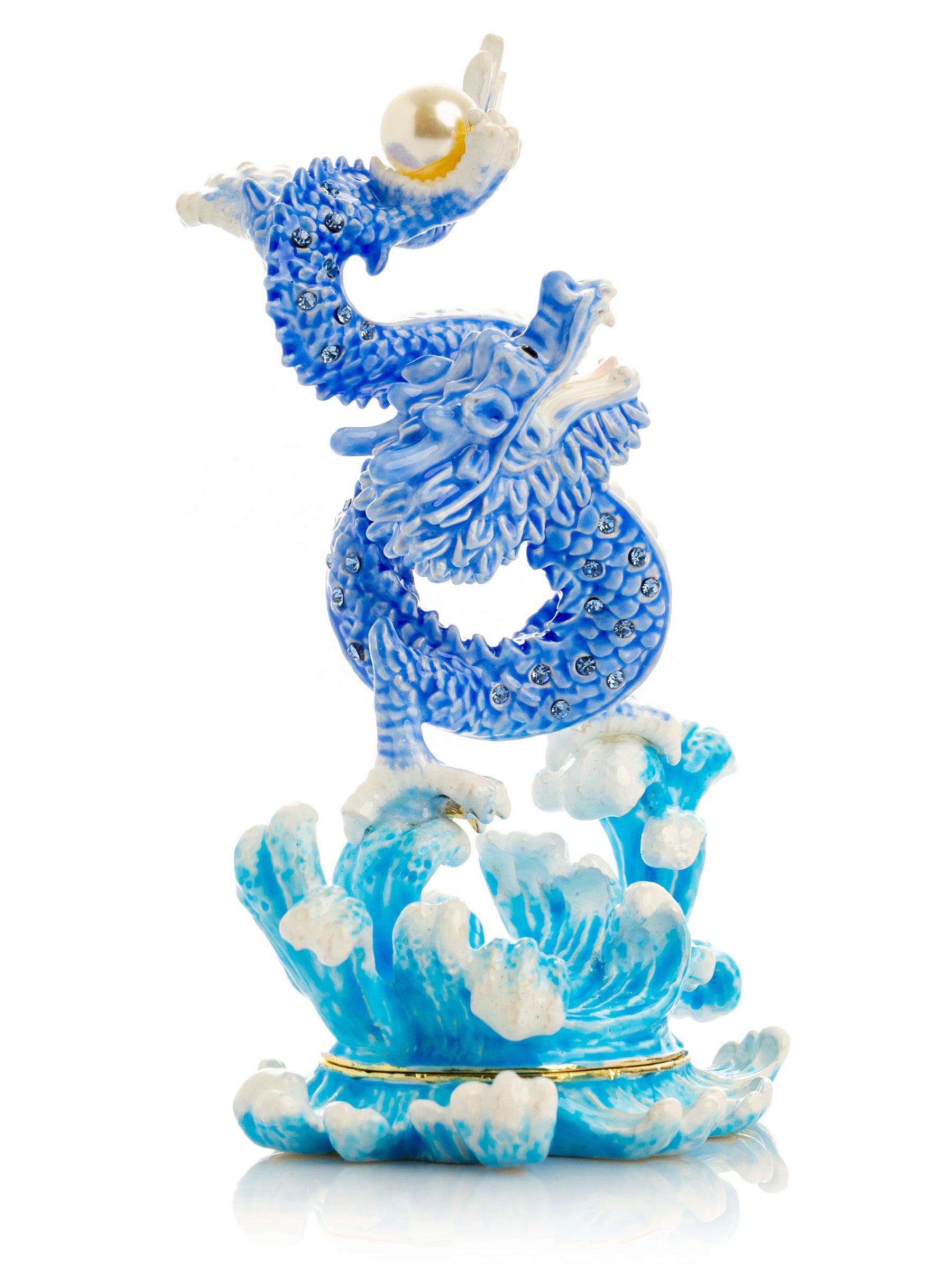 Keren Kopal Blue Chinese Dragon on Ocean sea waves water