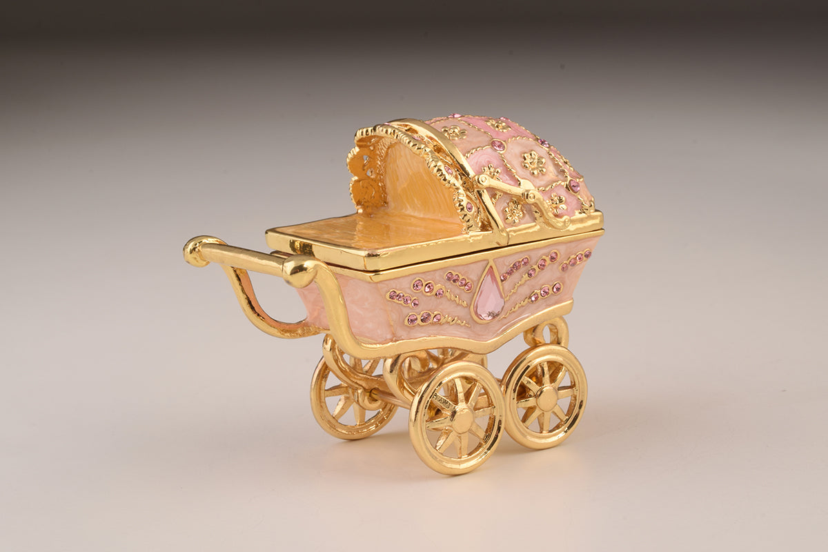 Keren Kopal Pink Baby Carriage Trinket Box