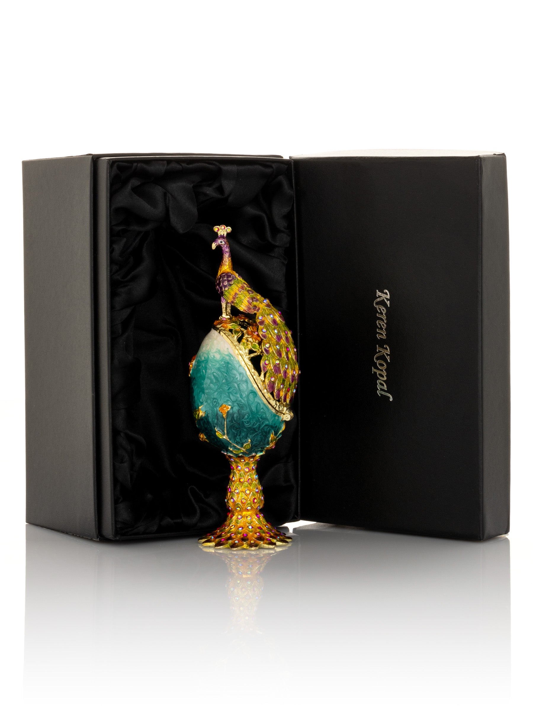 Keren Kopal Peacock on a Faberge Egg