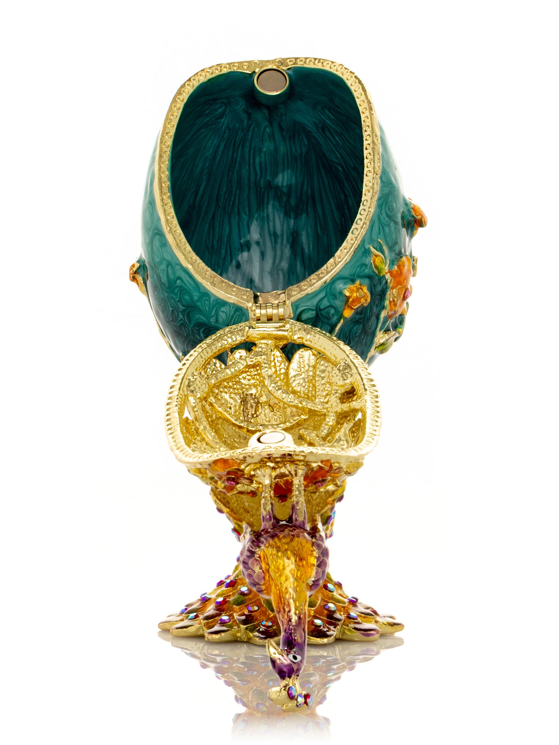 Keren Kopal Peacock on a Faberge Egg