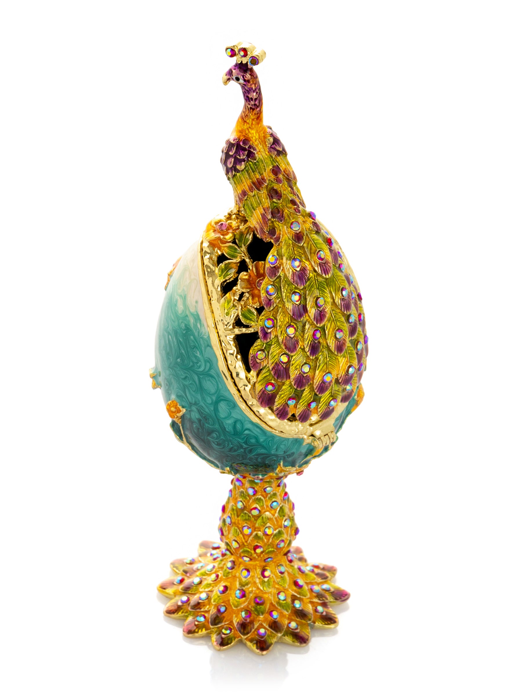 Keren Kopal Peacock on a Faberge Egg