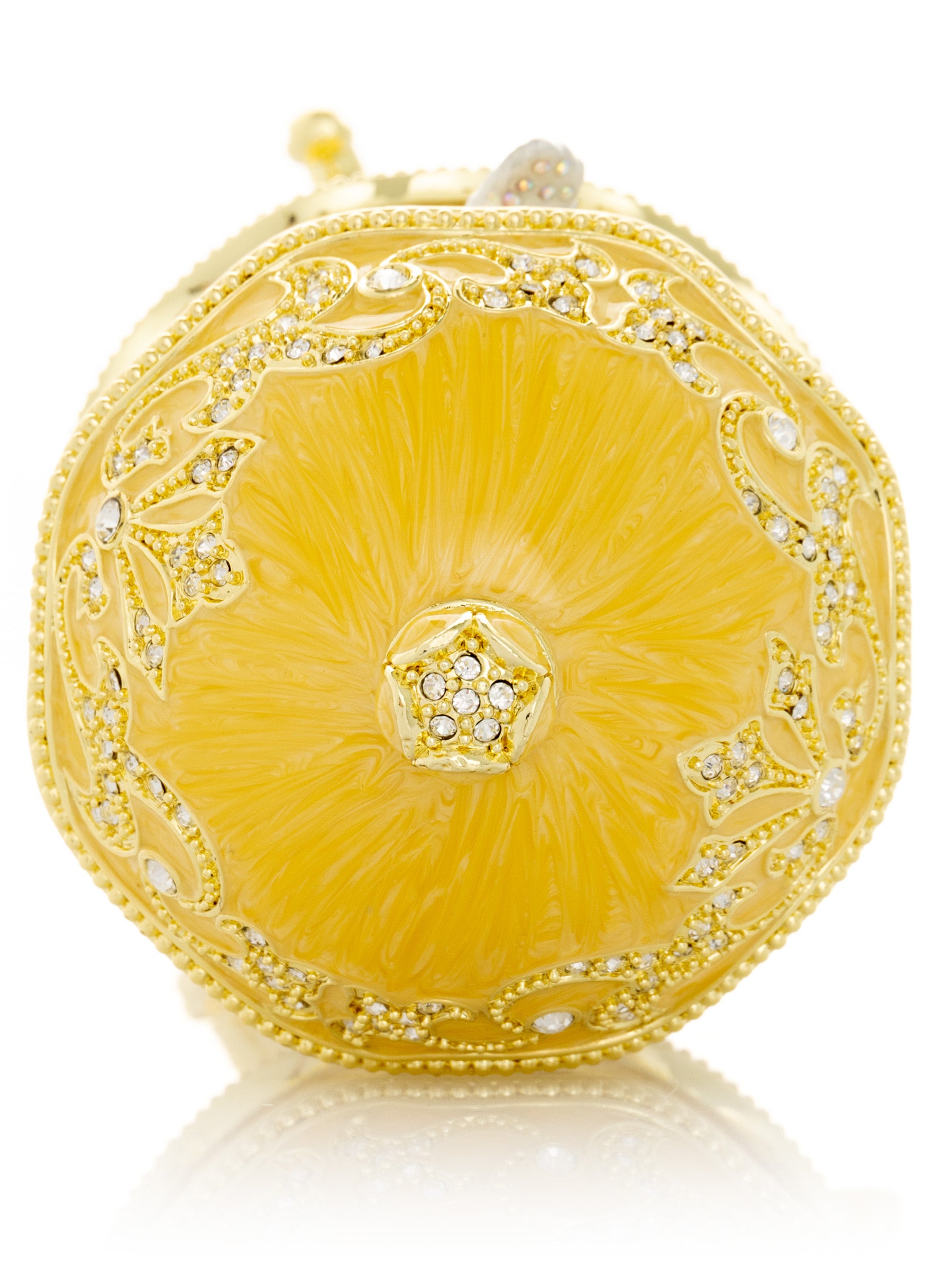 Keren Kopal Yellow Carousel Egg with White Swans