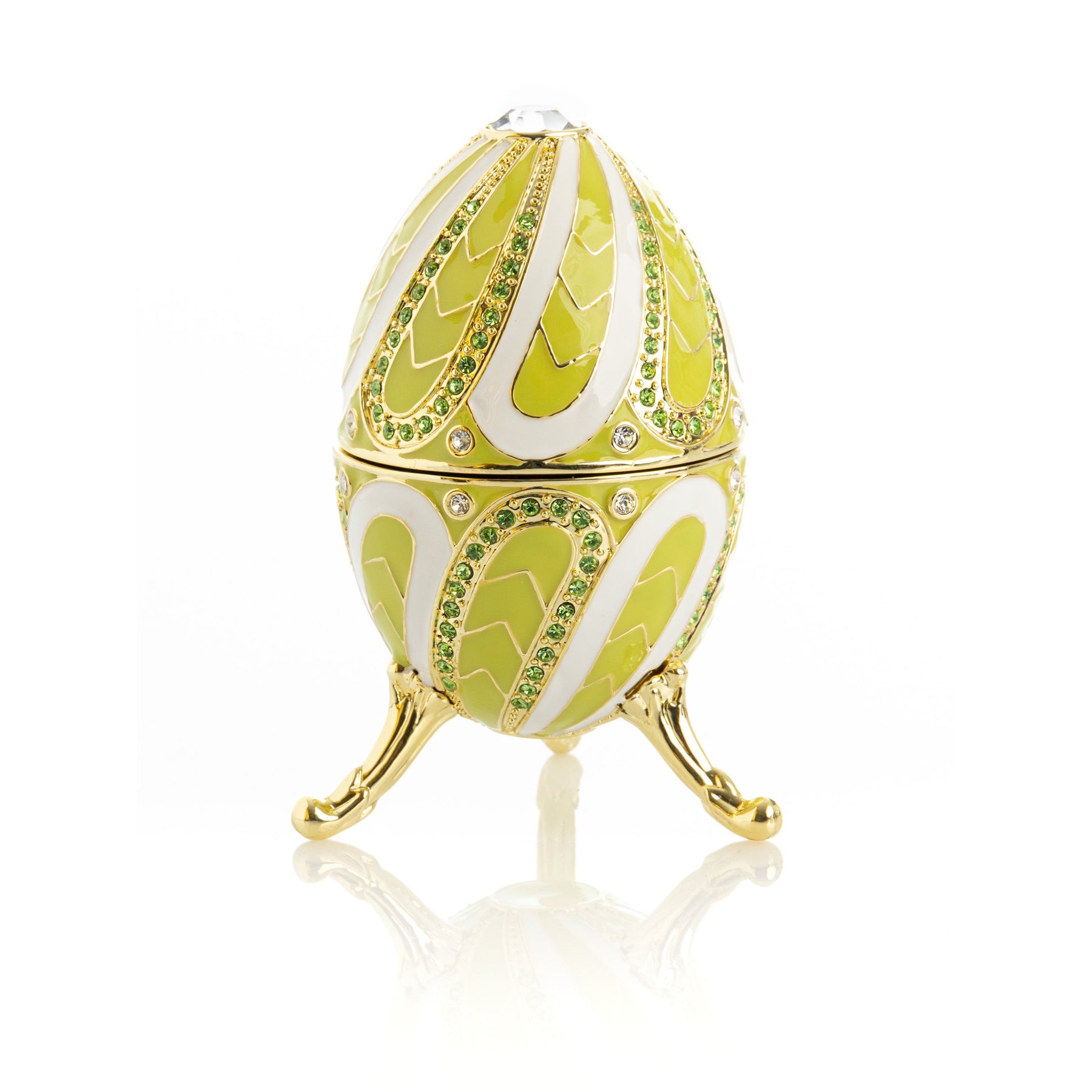 Keren Kopal Green Music box Fur Elise by Beethoven Faberge Egg