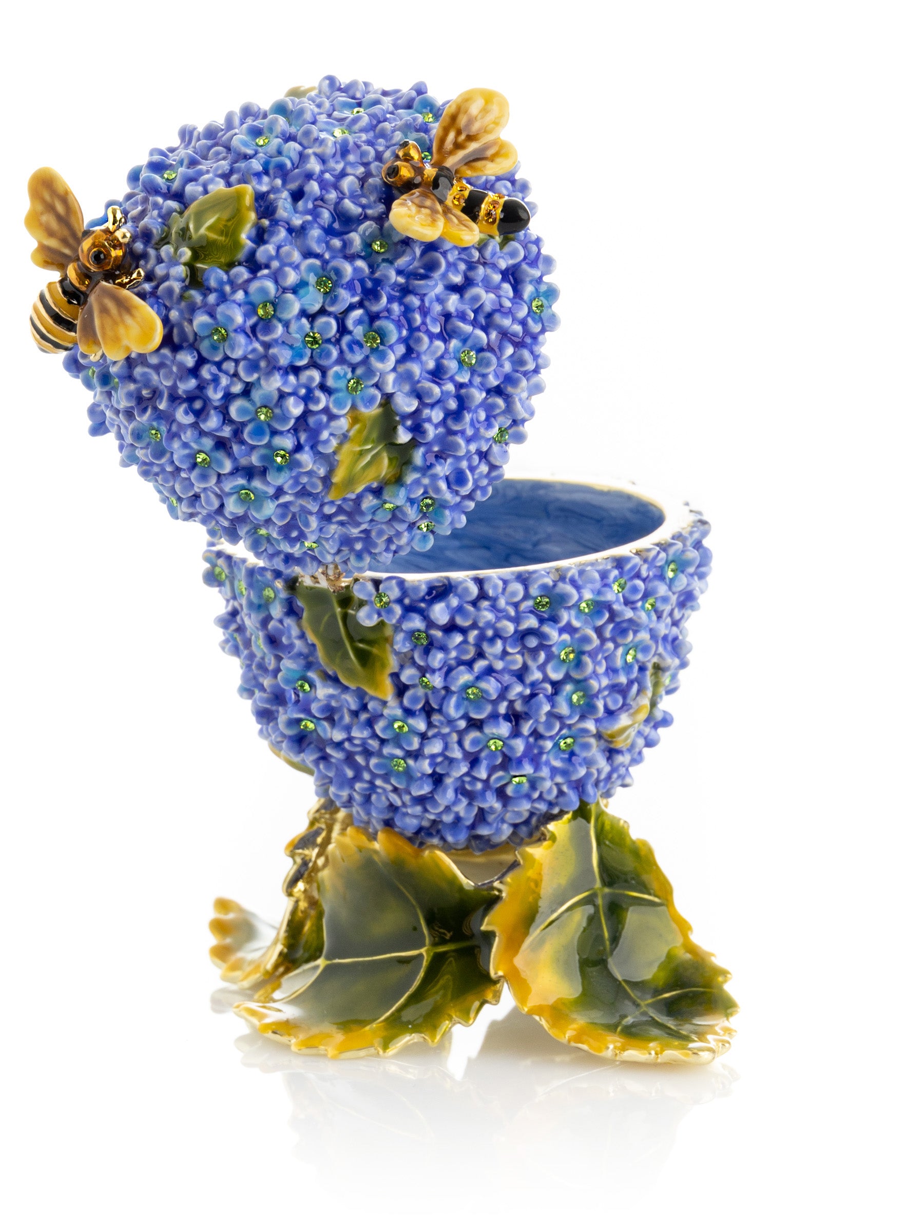 Keren Kopal Blue Flower and Bees music box with Leaves Fur Elise by Ludwig Van Beethoven