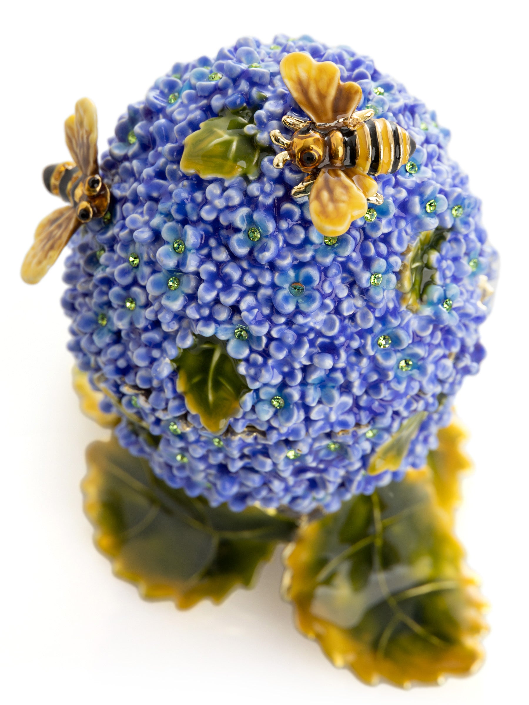 Keren Kopal Blue Flower and Bees music box with Leaves Fur Elise by Ludwig Van Beethoven