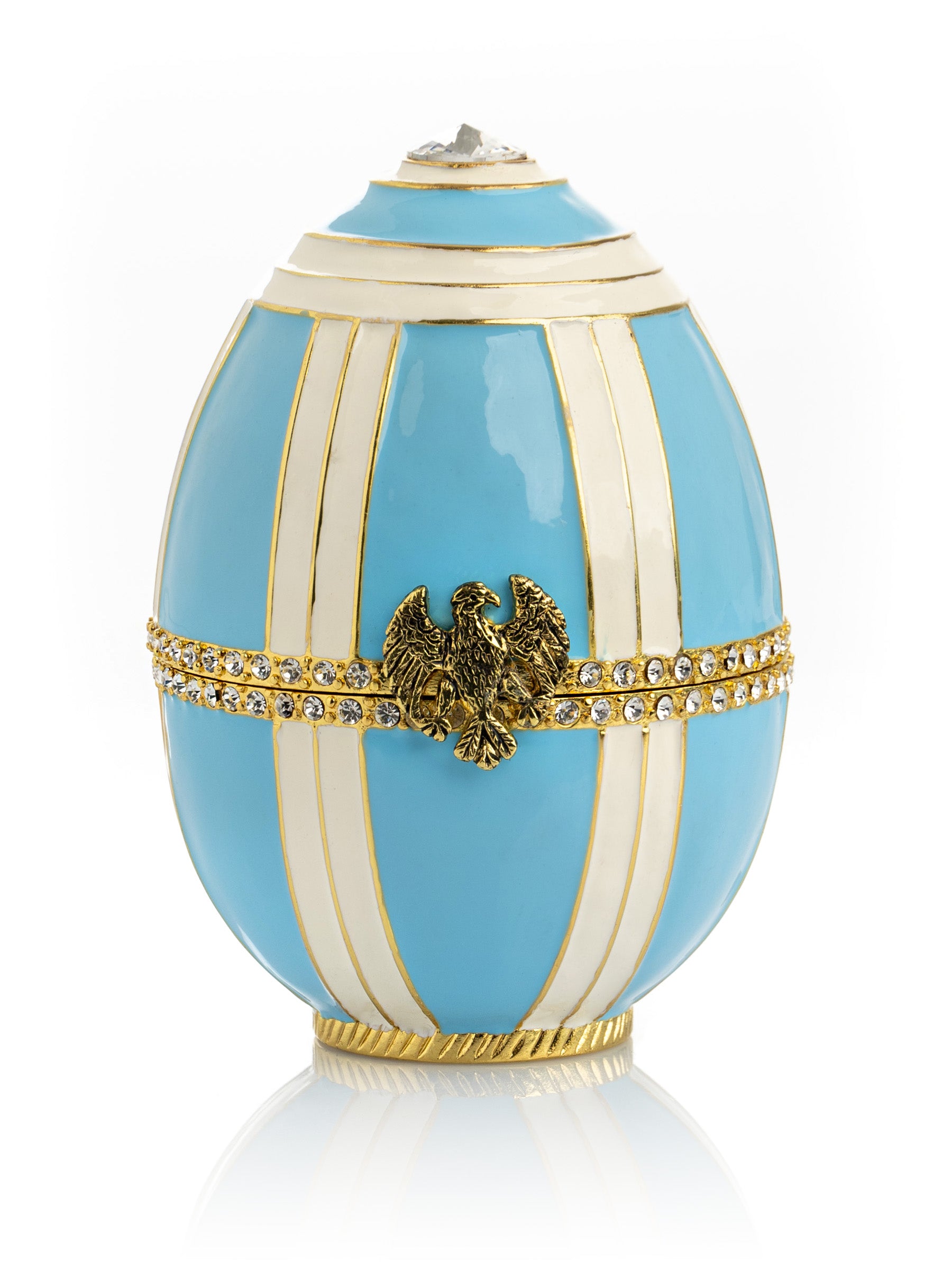 Keren Kopal Light Blue Egg with a Sailing ship